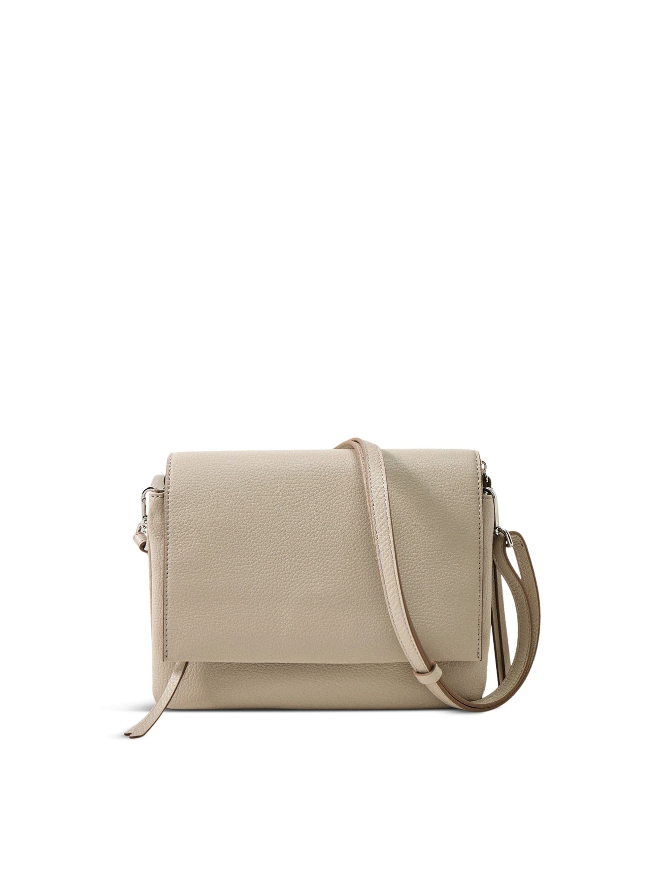 Gianni Chiarini Three Leather Small Crossbody Lamb Cream