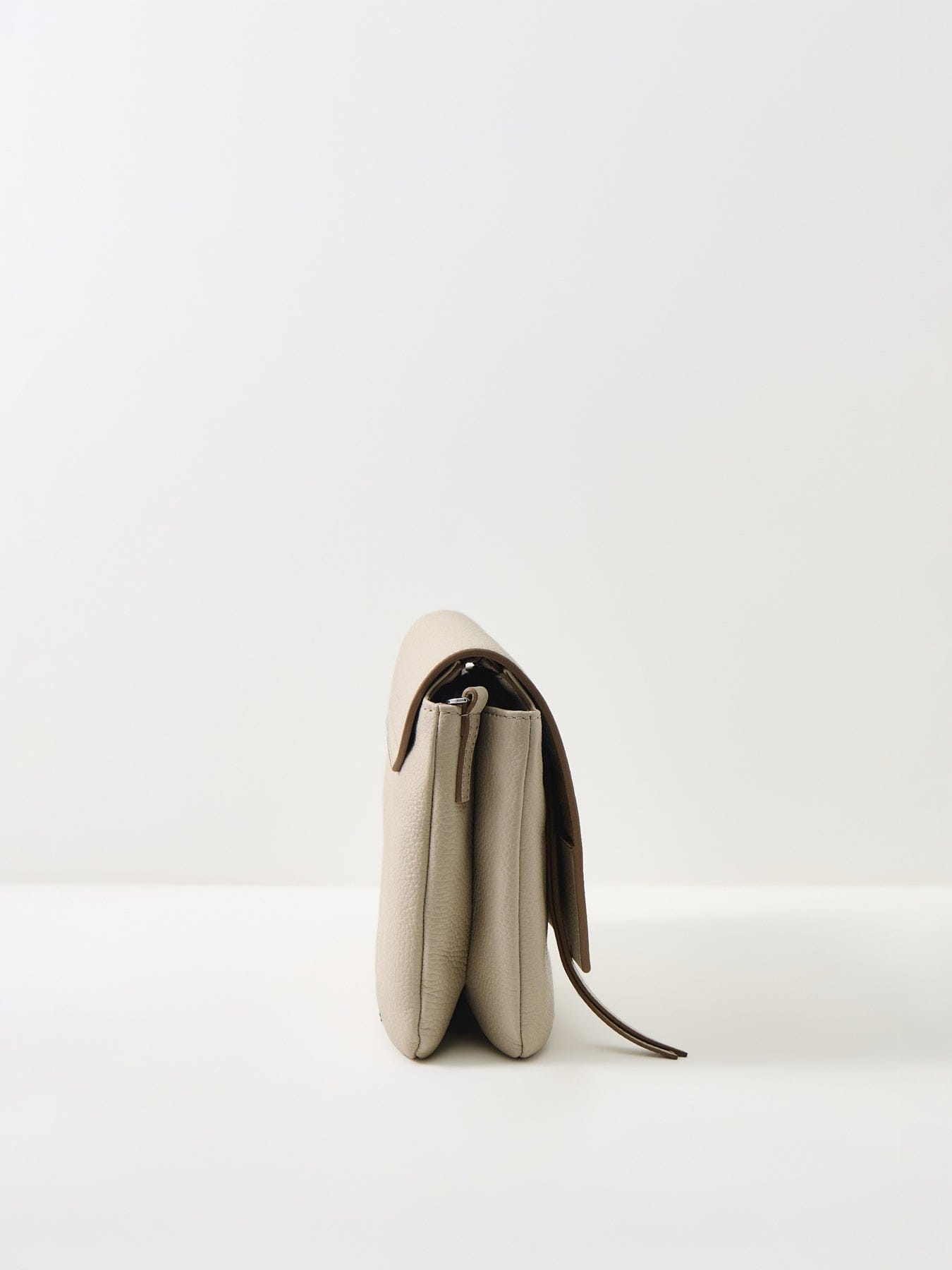 Gianni Chiarini Three Leather Small Crossbody Lamb Cream