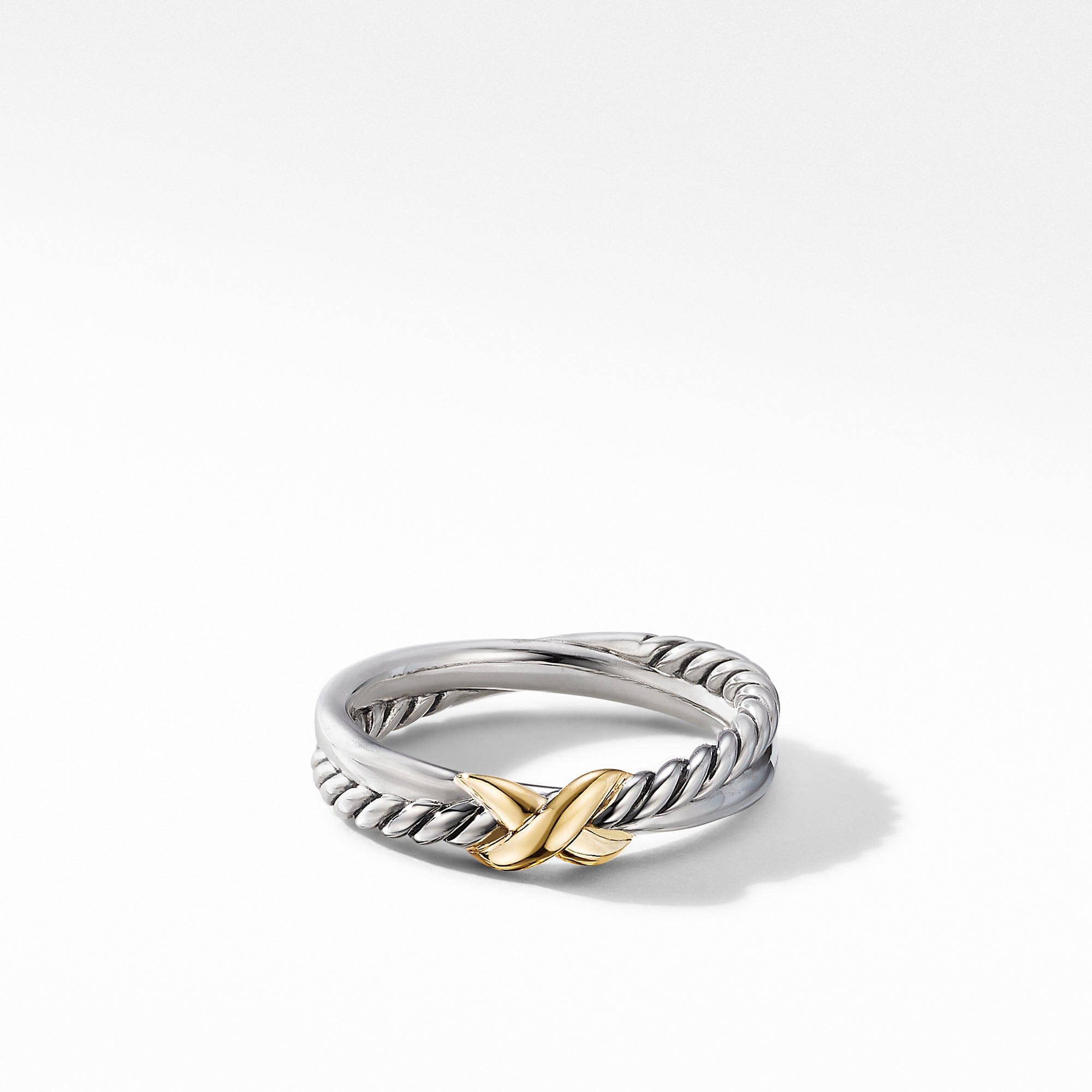 David Yurman Petite x Ring with 18k Gold - R16895 S8