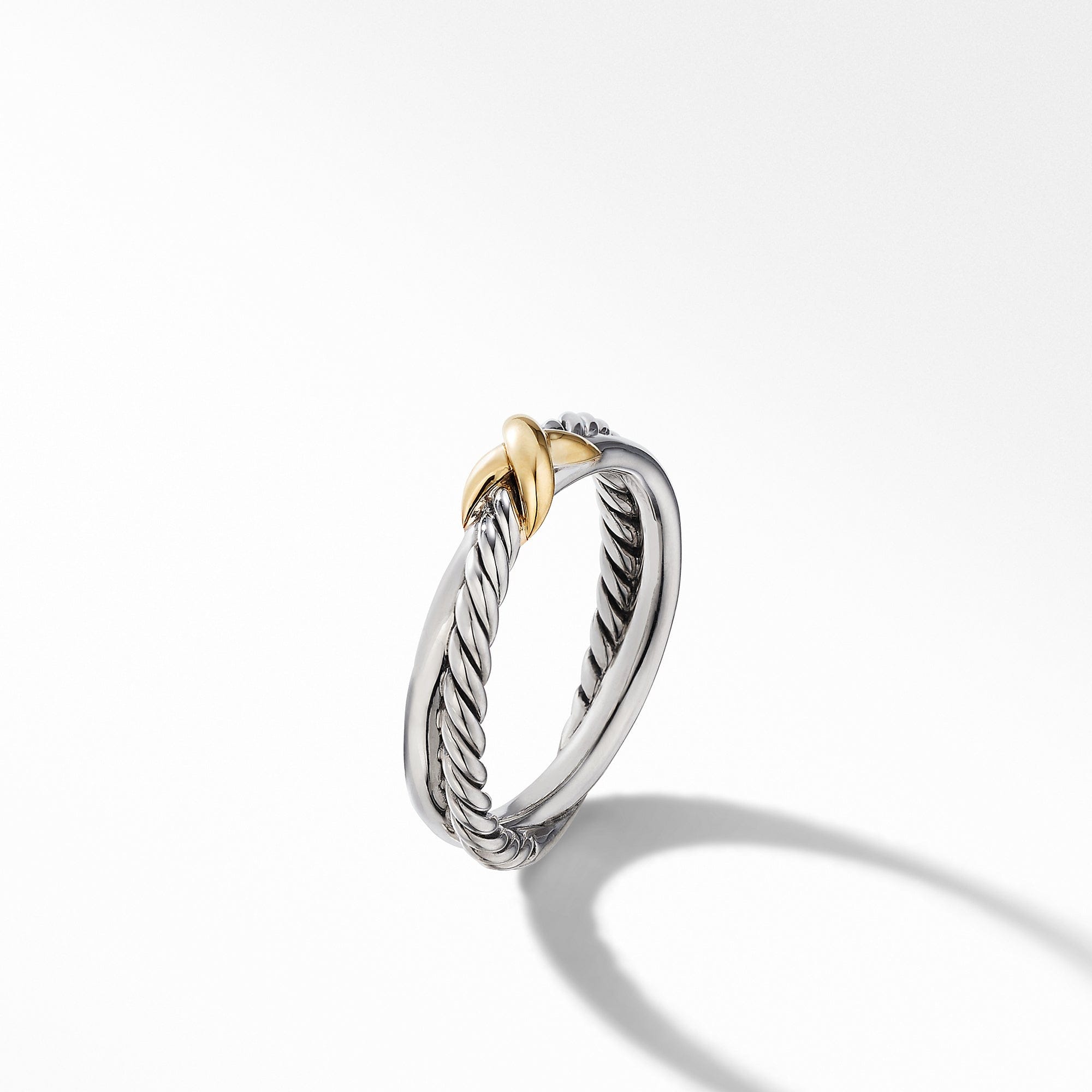 David Yurman Petite x Ring with 18k Gold - R16895 S8