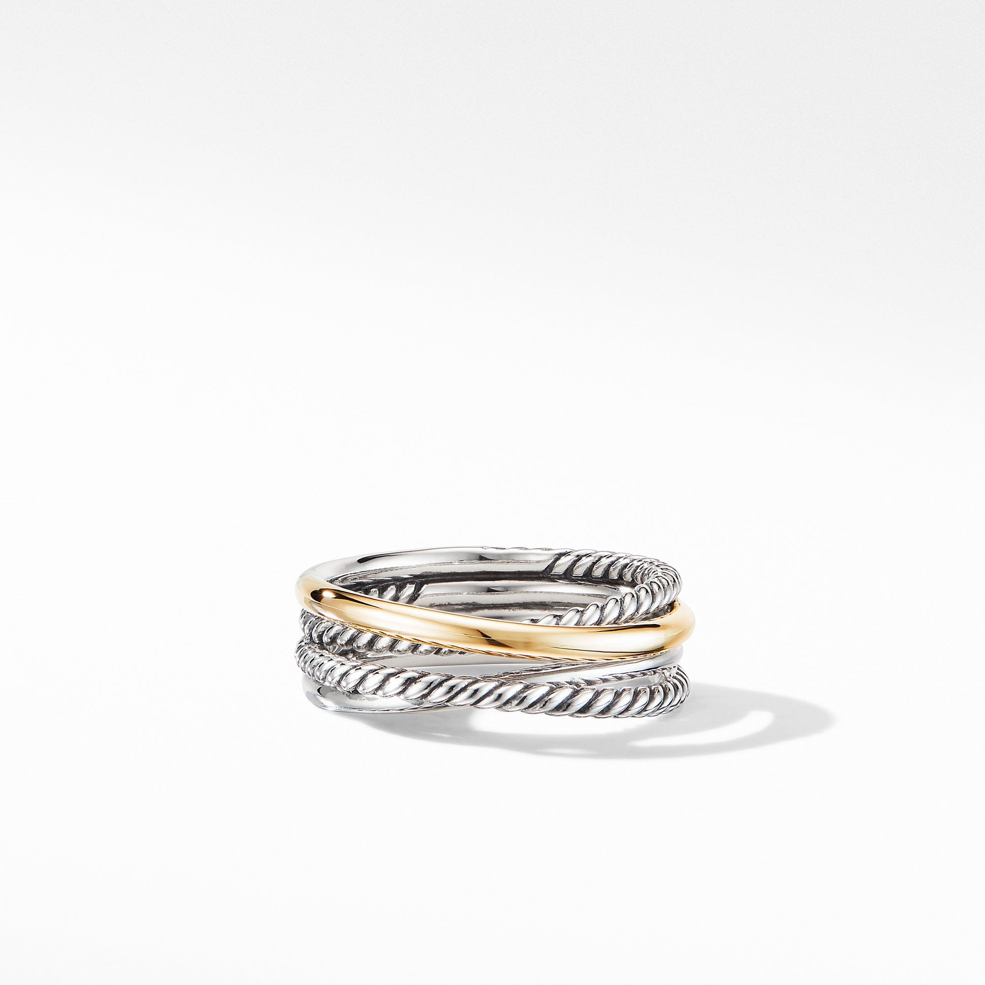 David Yurman Crossover Narrow Ring with 18K Yellow Gold - R07436