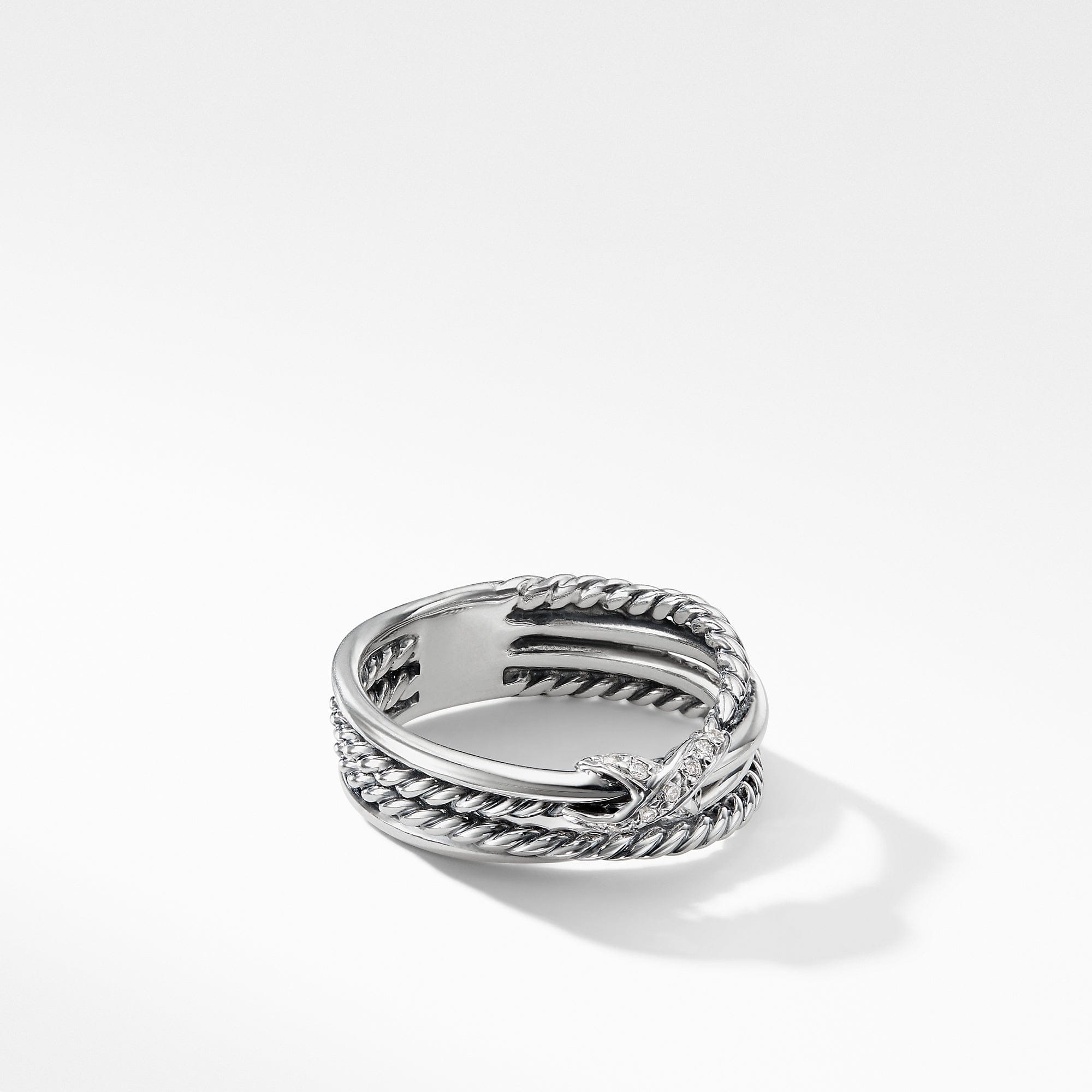 David Yurman x Crossover Ring with Diamonds - R07437DSSADI - 712161751843