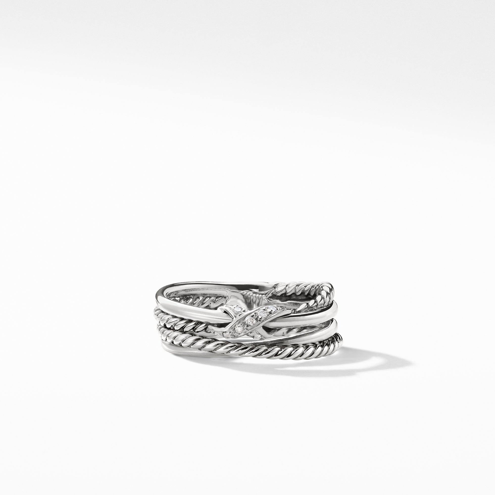 David Yurman x Crossover Ring with Diamonds - R07437DSSADI - 712161751843