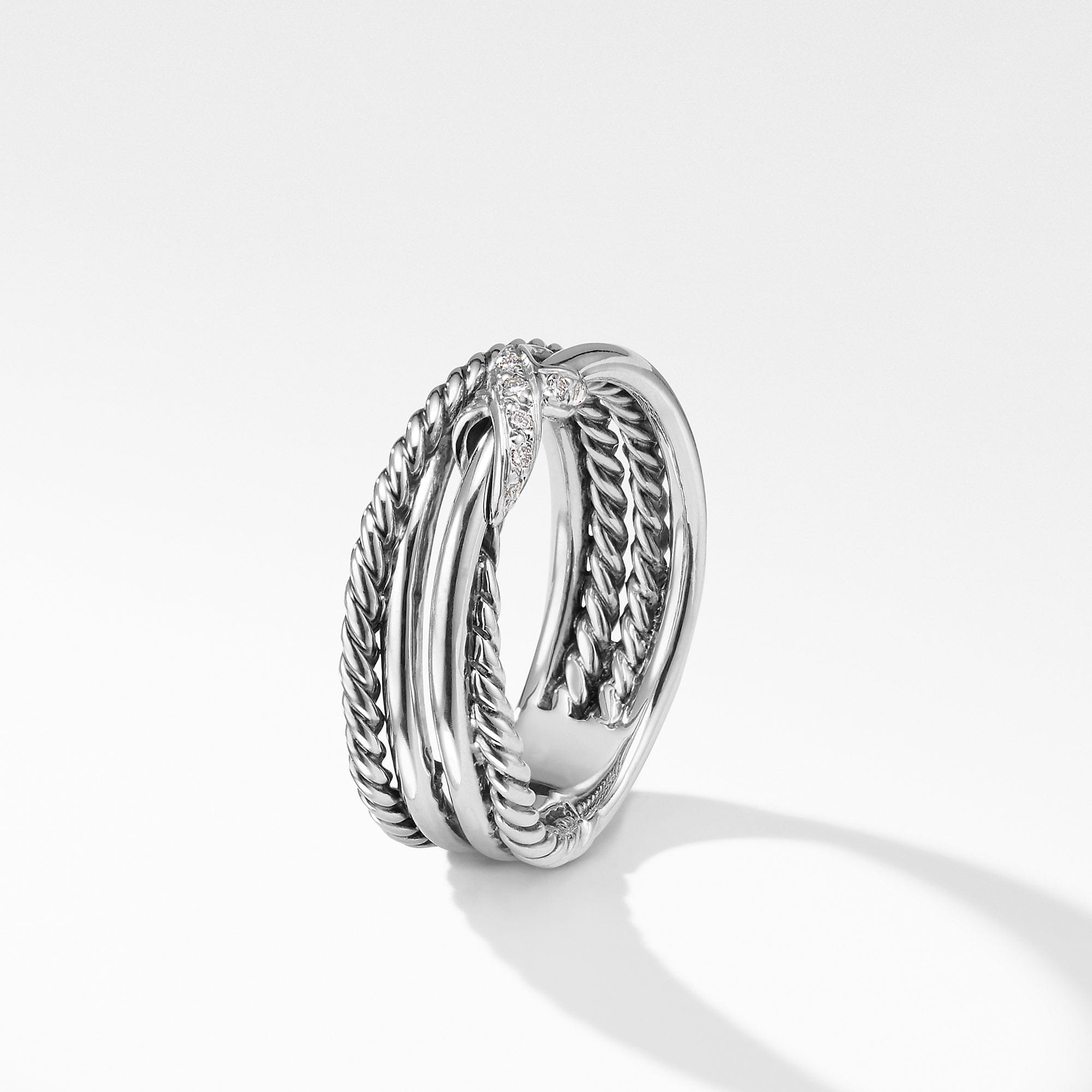 David Yurman x Crossover Ring with Diamonds - R07437DSSADI - 712161751843