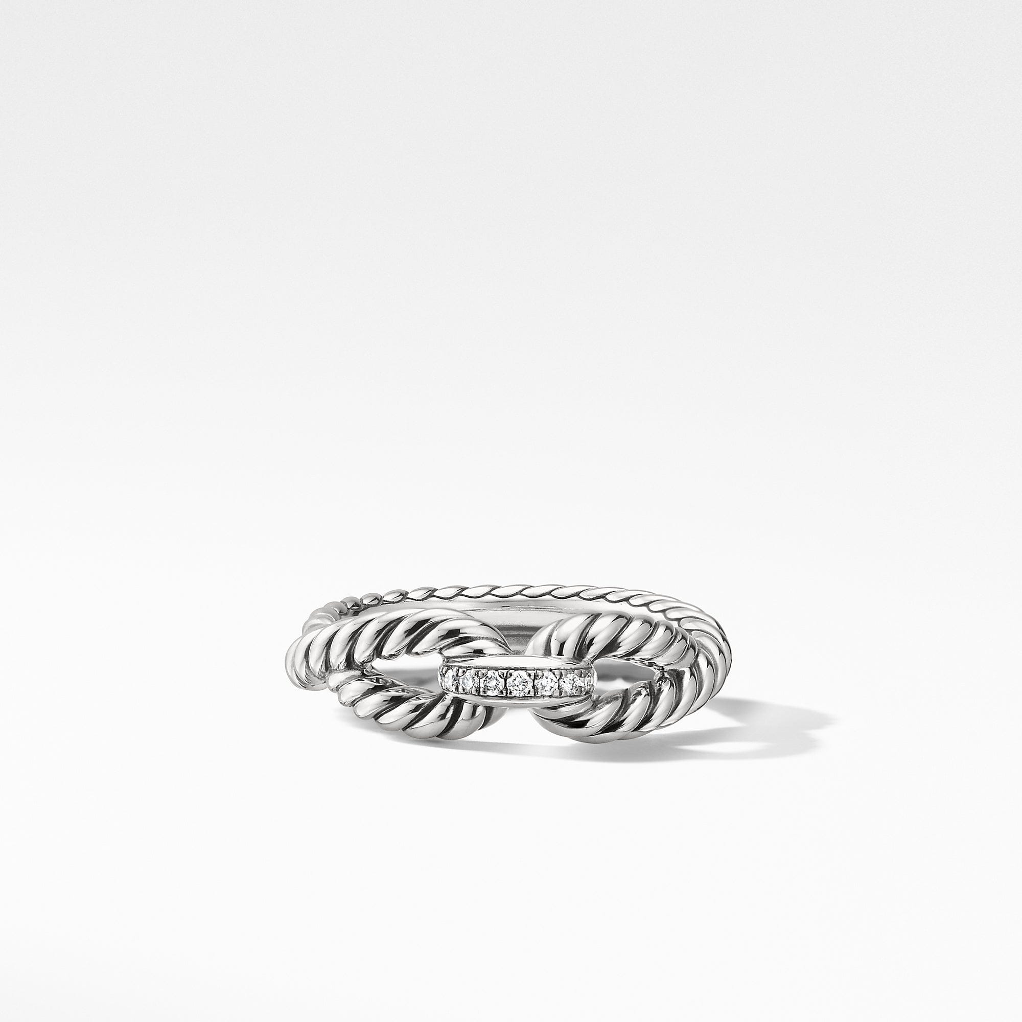David Yurman Cable Loop Ring with Pave Diamonds - R14038DSSADI