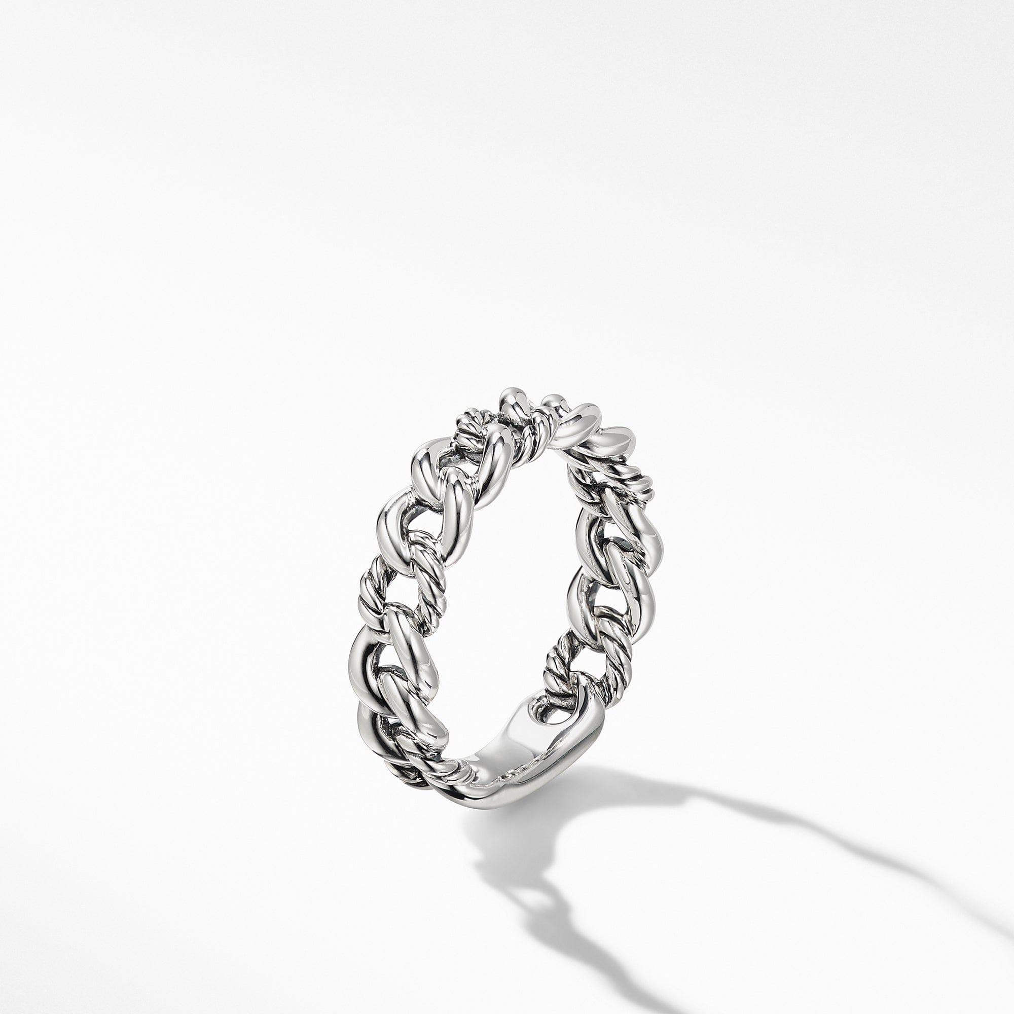 David Yurman Belmont Curb Link Band Ring in Sterling Silver - R16350 SS