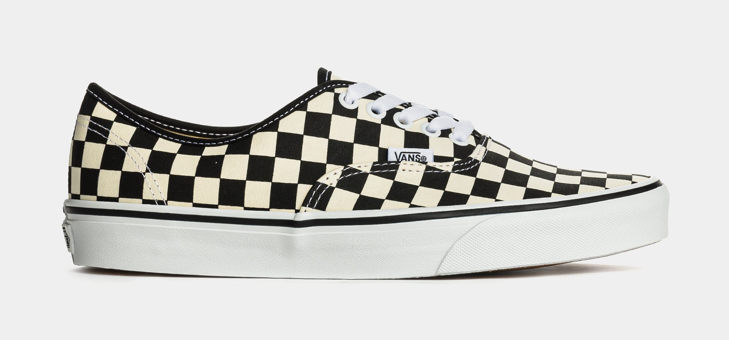 Vans Authentic Checkerboard Mens Skate Shoes (Black/White)
