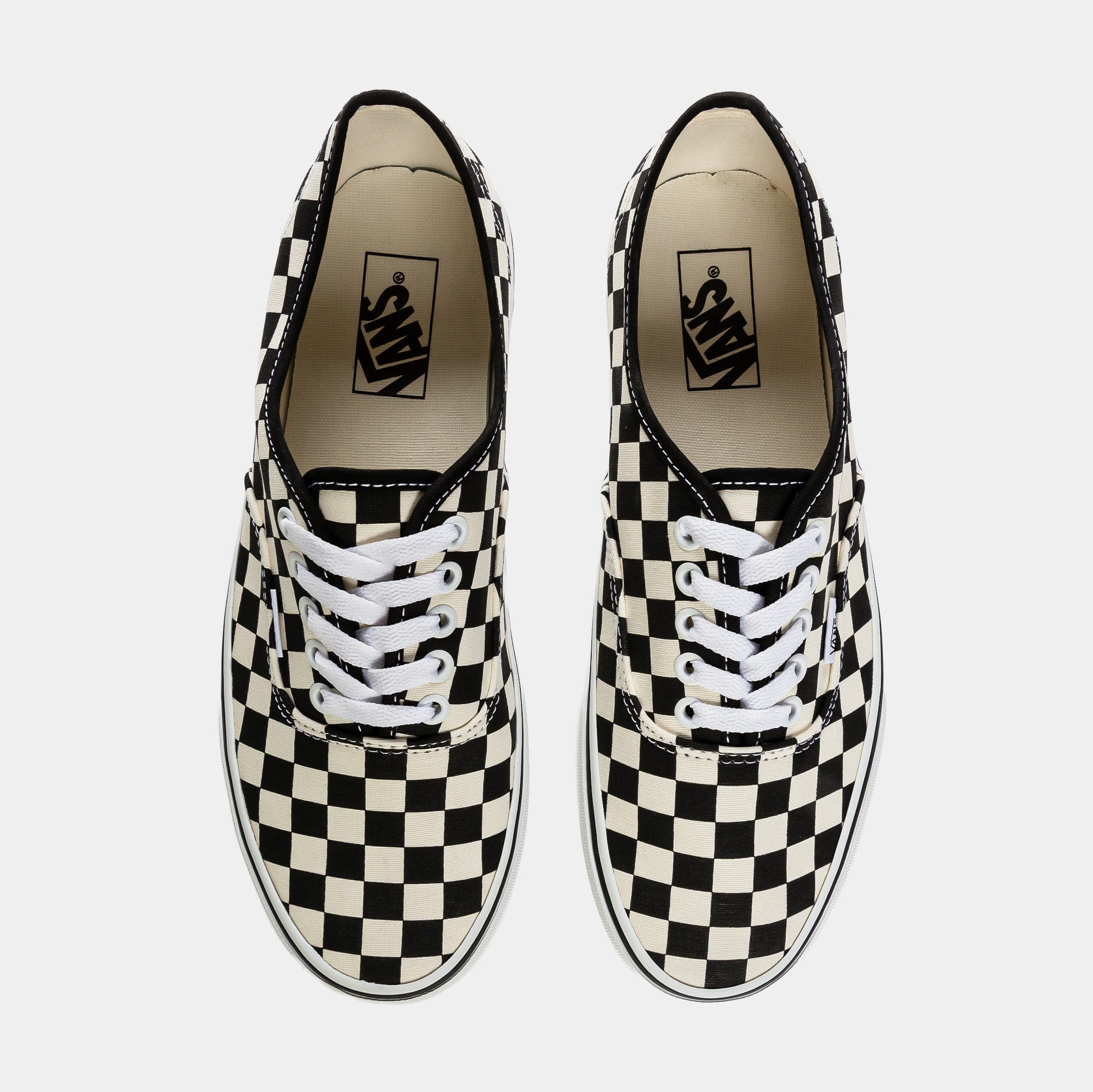 Vans Authentic Checkerboard Mens Skate Shoes (Black/White)