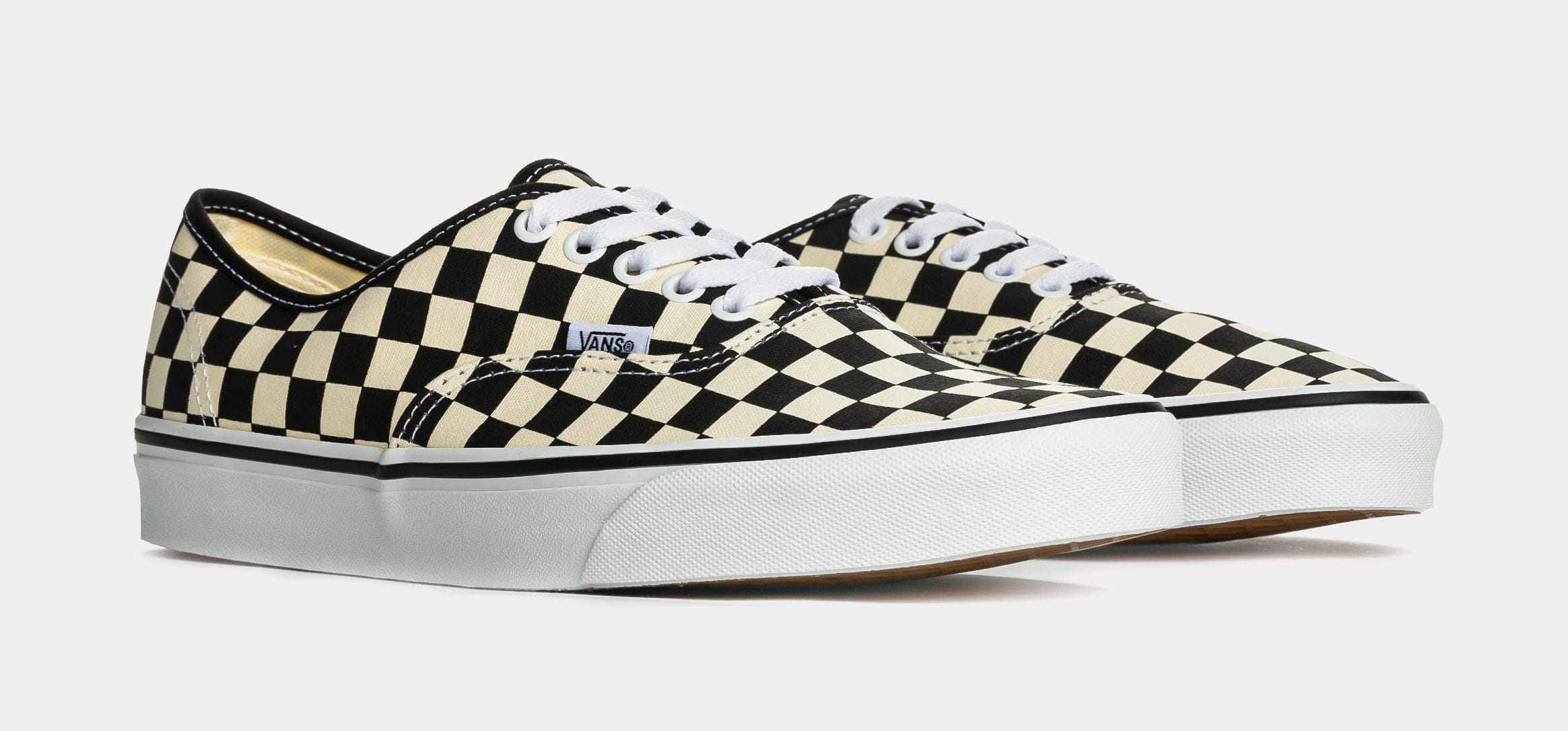 Vans Authentic Checkerboard Mens Skate Shoes (Black/White)
