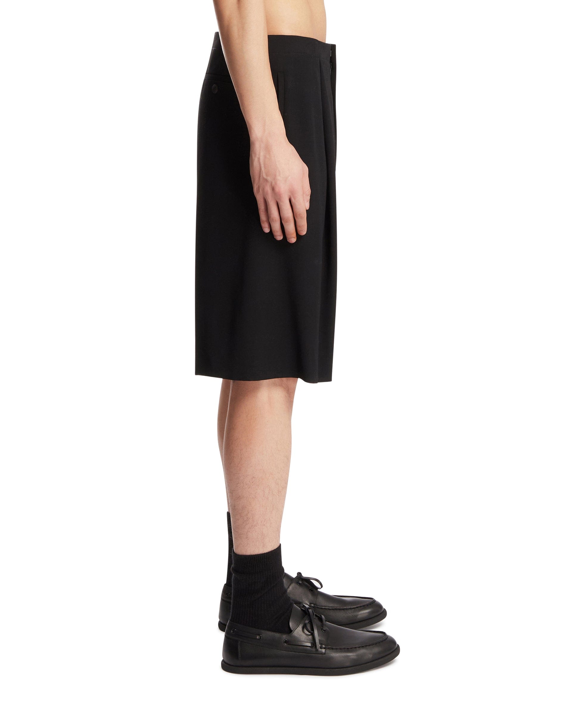 THE ROW Pantaloncini Sayed In Lana Neri