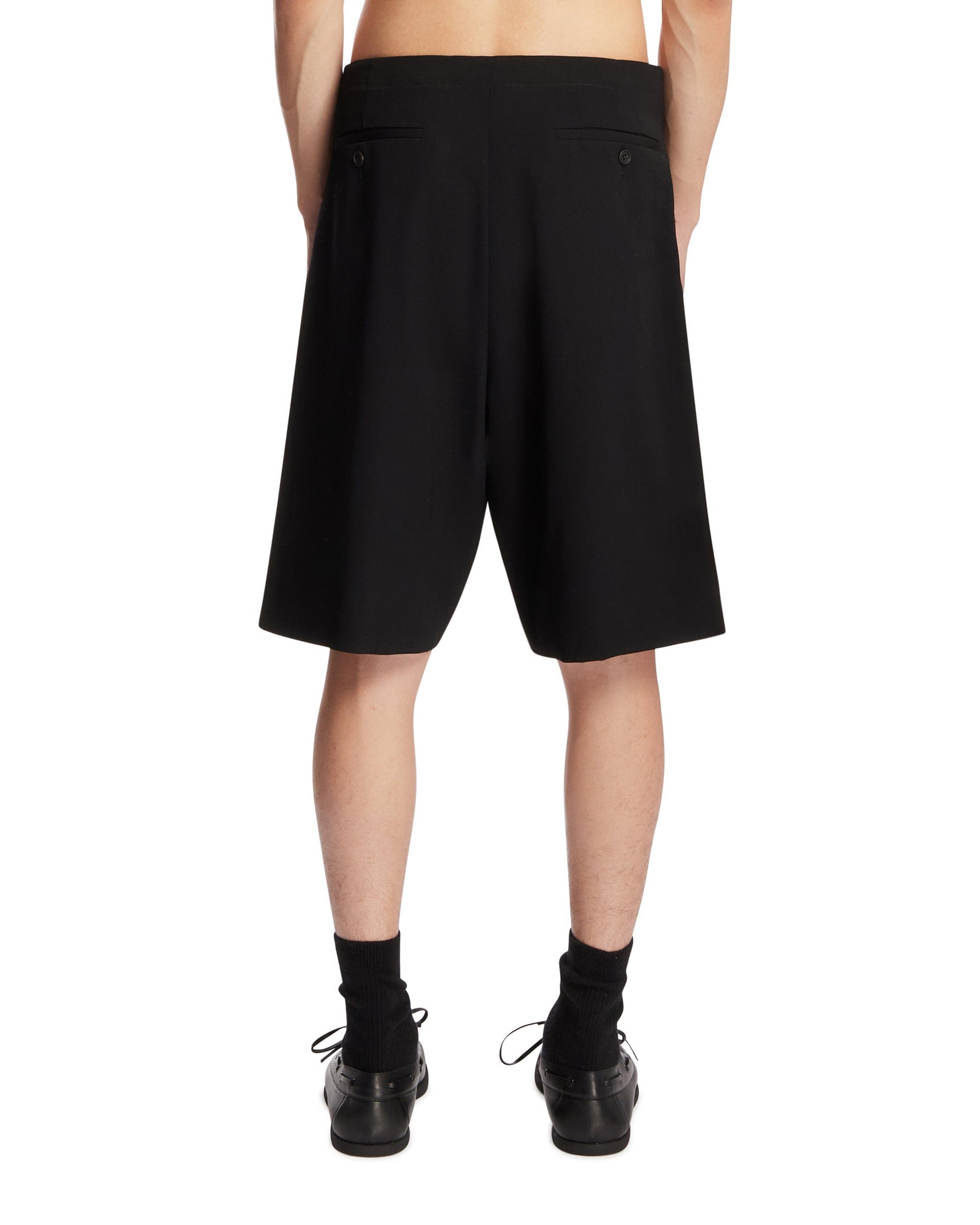 THE ROW Pantaloncini Sayed In Lana Neri