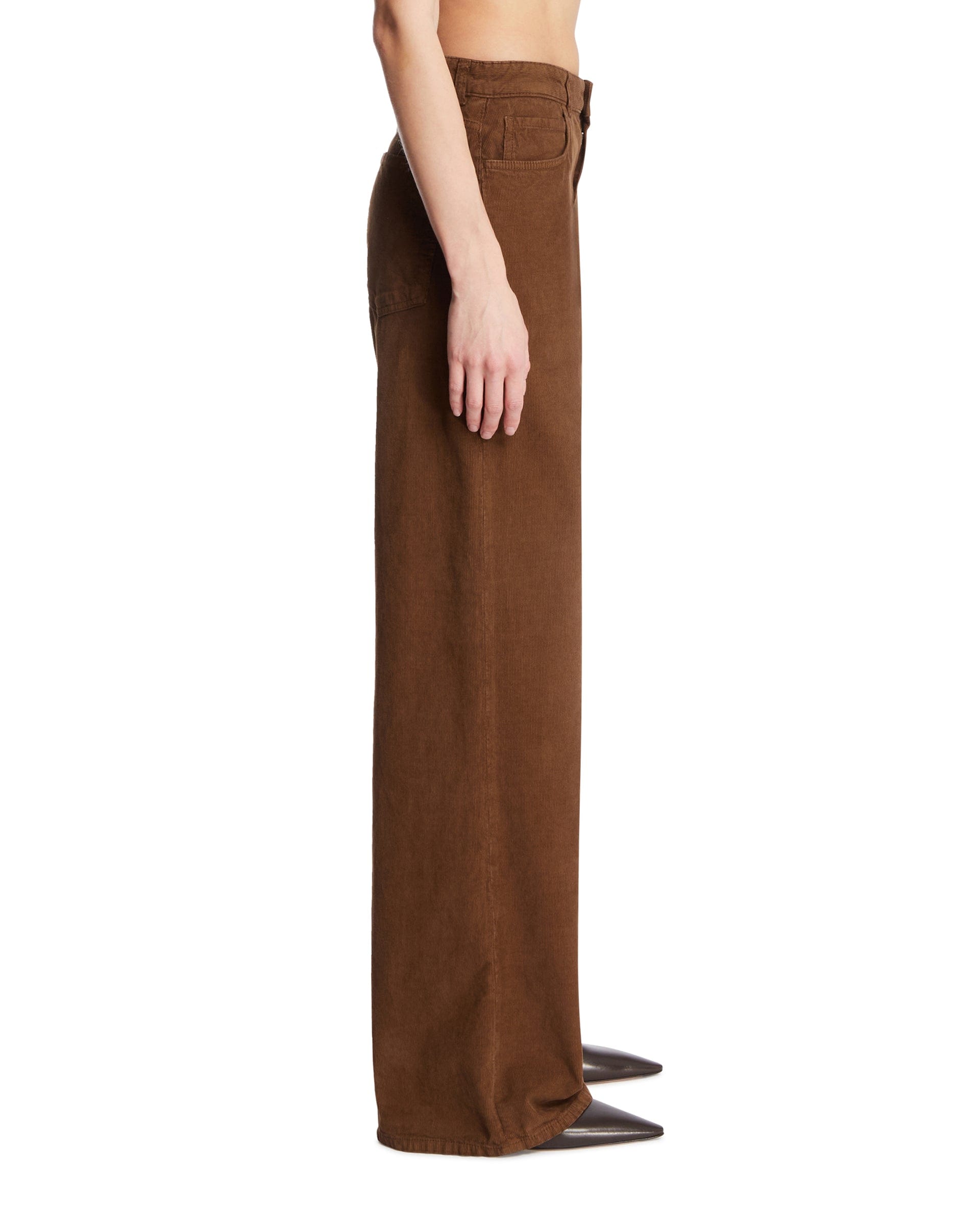 THE ROW Pantaloni A Costine Marroni