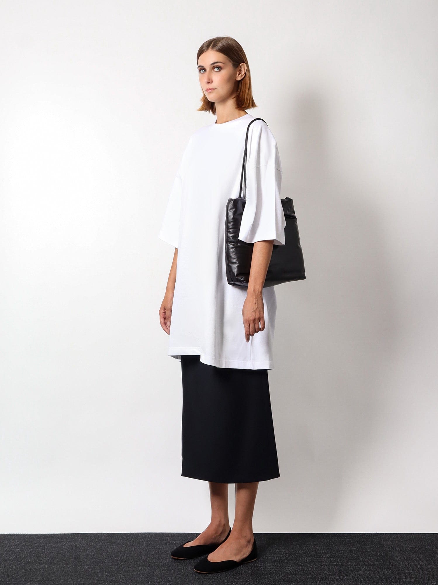 THE ROW Virgin wool midi skirt