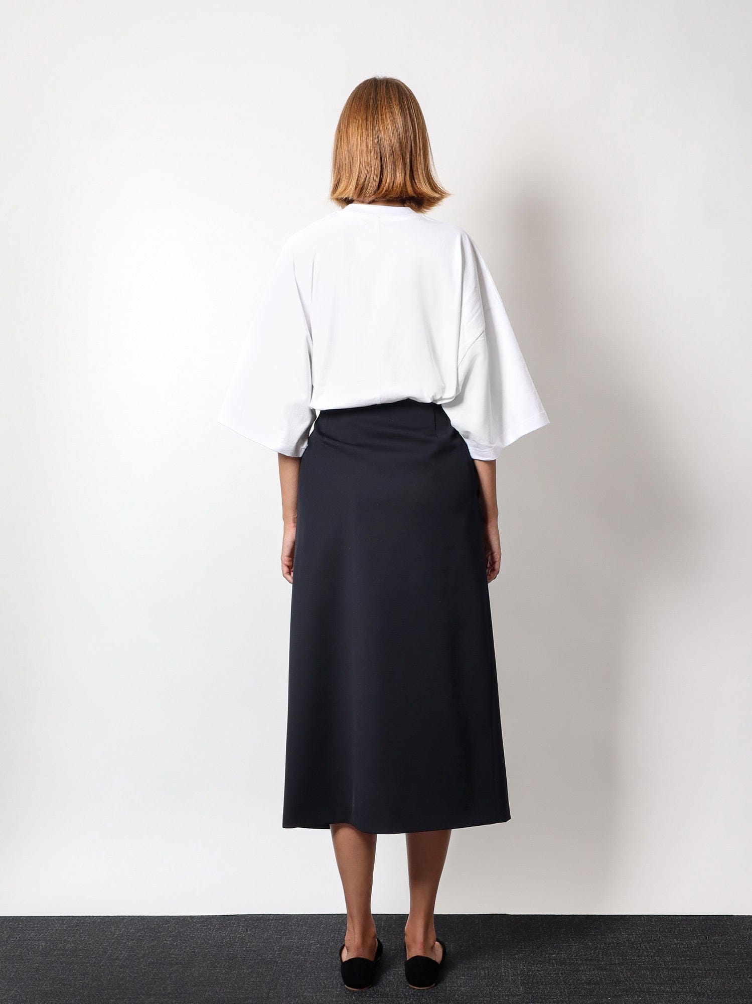 THE ROW Virgin wool midi skirt