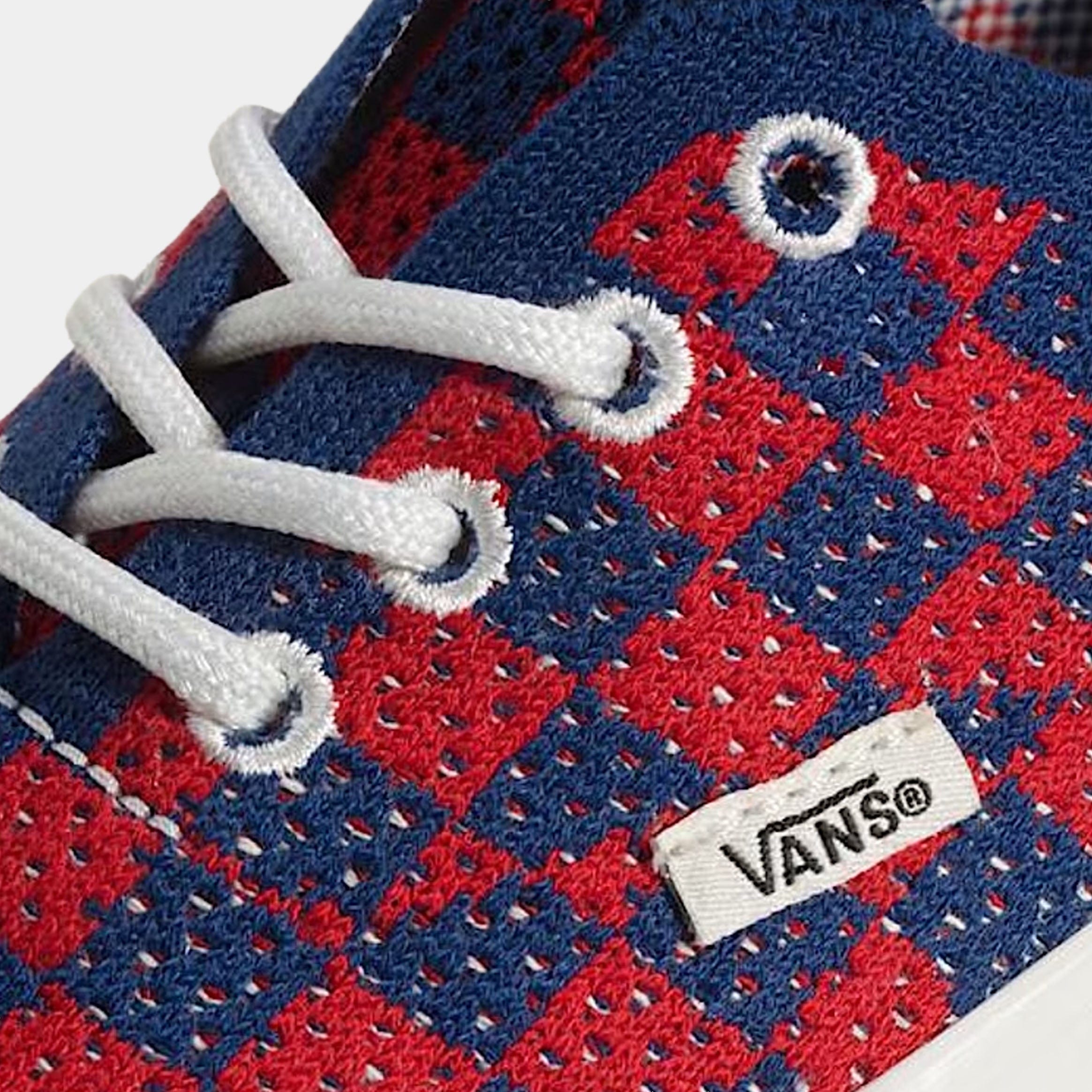 Vans Premium Authentic Checkerboard Mens Lifestyle Shoes (Checkerboard Red/Blue)