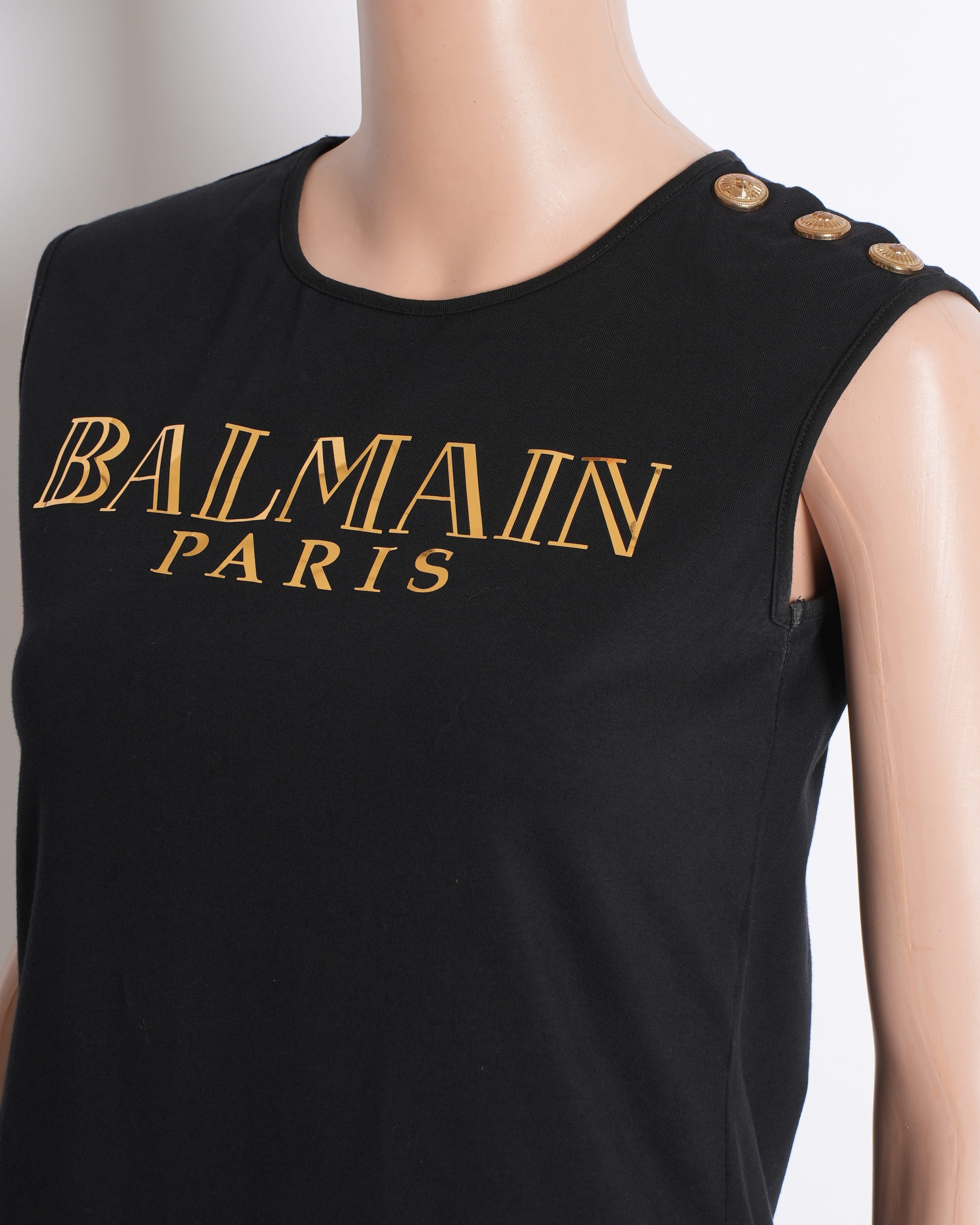 Balmain Paris Women's Tank Top Relaxed Fit In Cotton