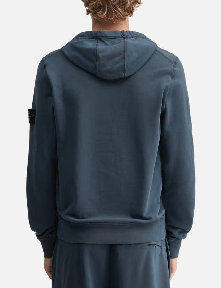 Stone Island Garment Dyed Cotton Fleece Hoodie