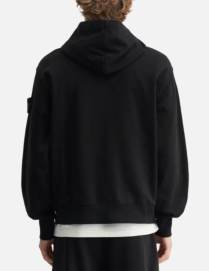 Stone Island Oversized Garment Dyed Cotton Fleece Zip - Up Hoodie