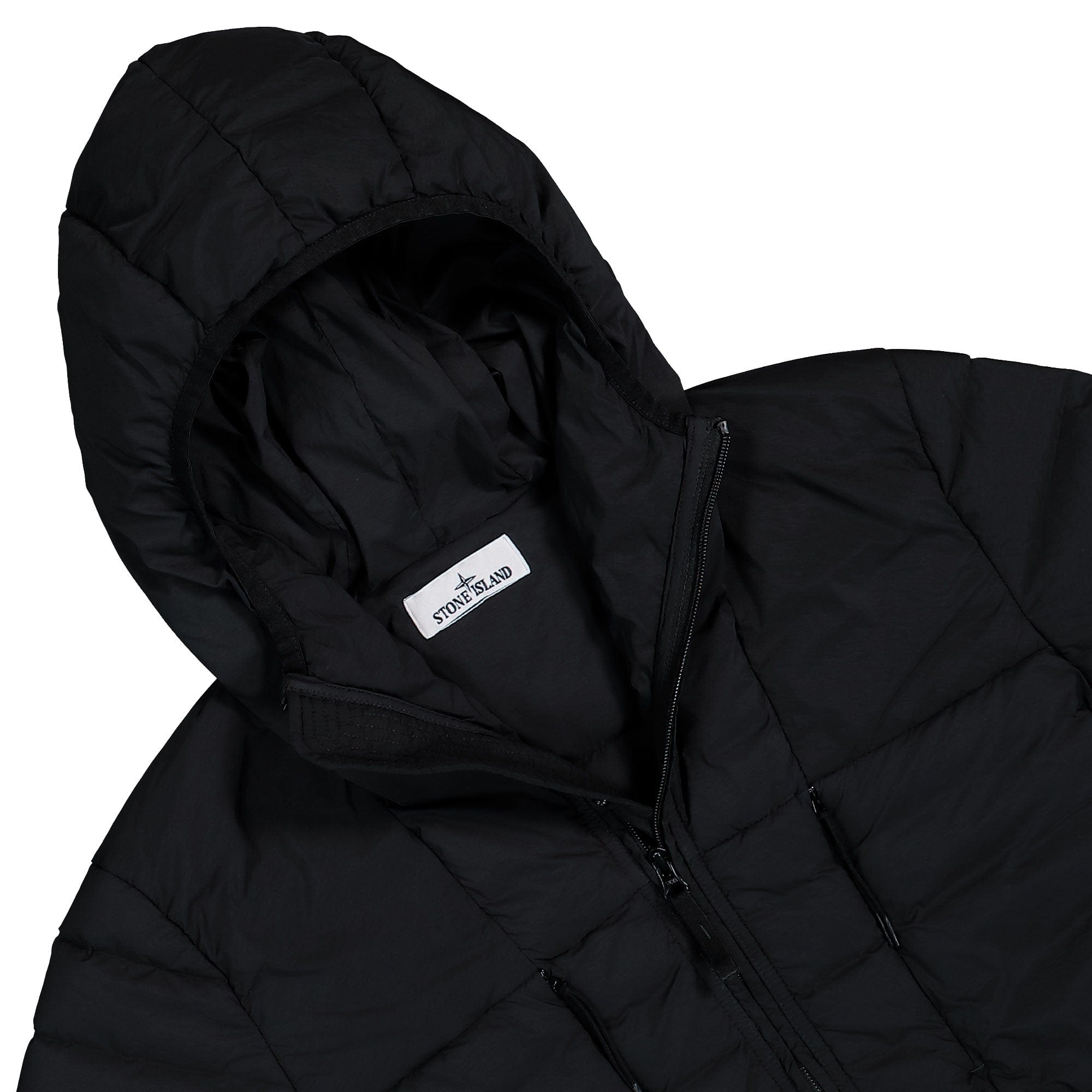 Stone Island Seamless Tunnel Hooded Down Jacket With Anti Drop Finish