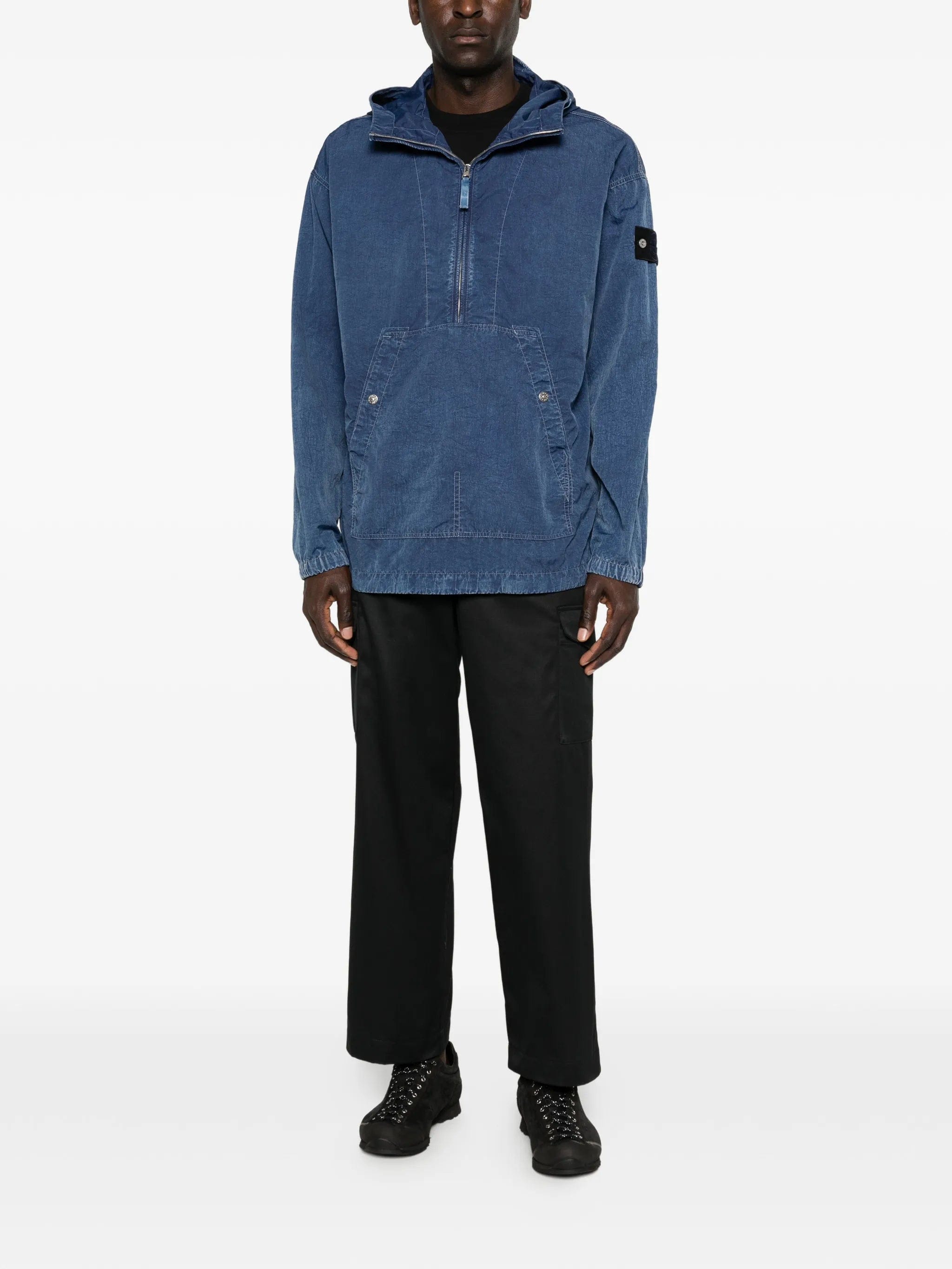 Stone Island hooded half - zip jacket