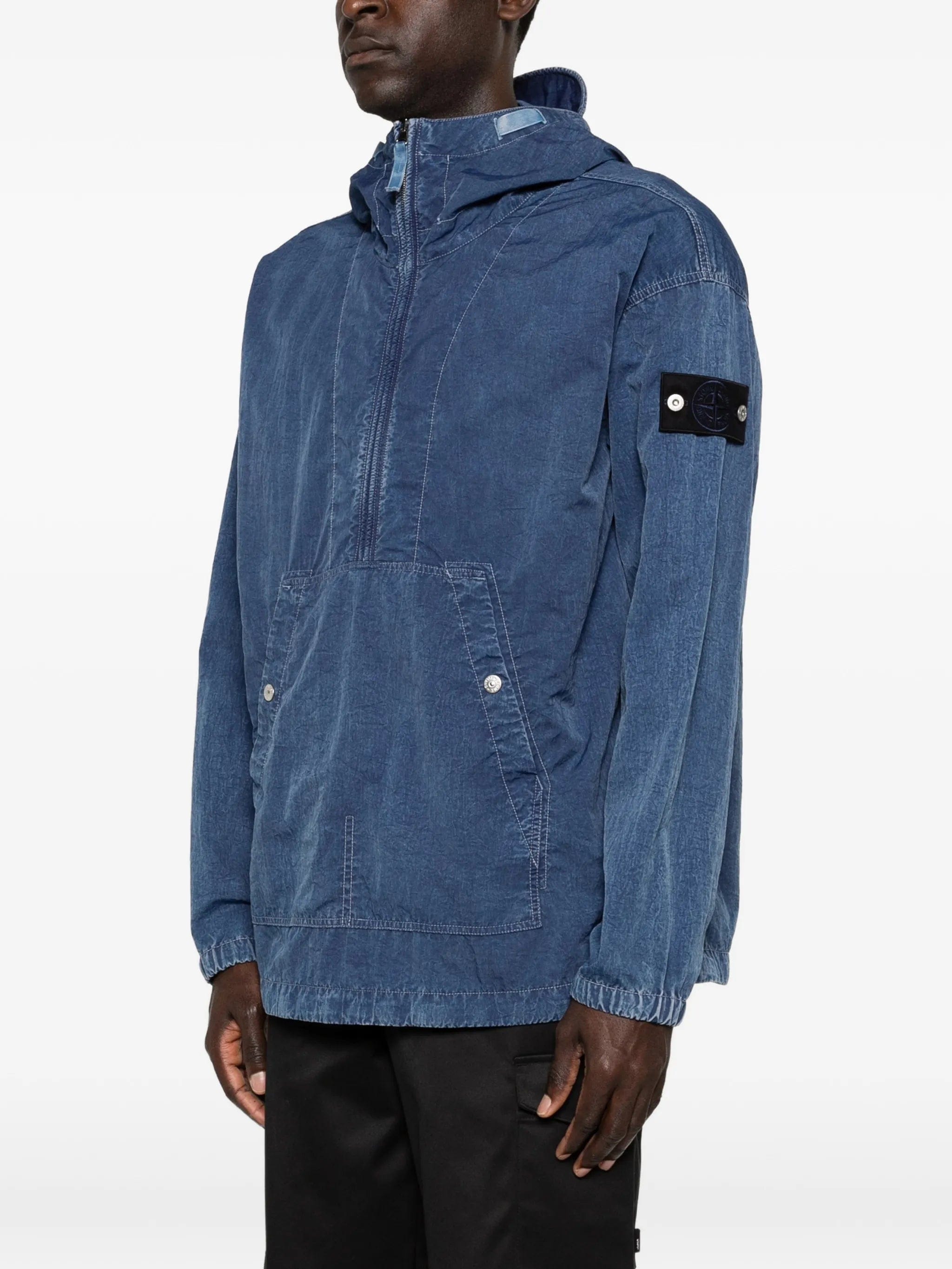 Stone Island hooded half - zip jacket