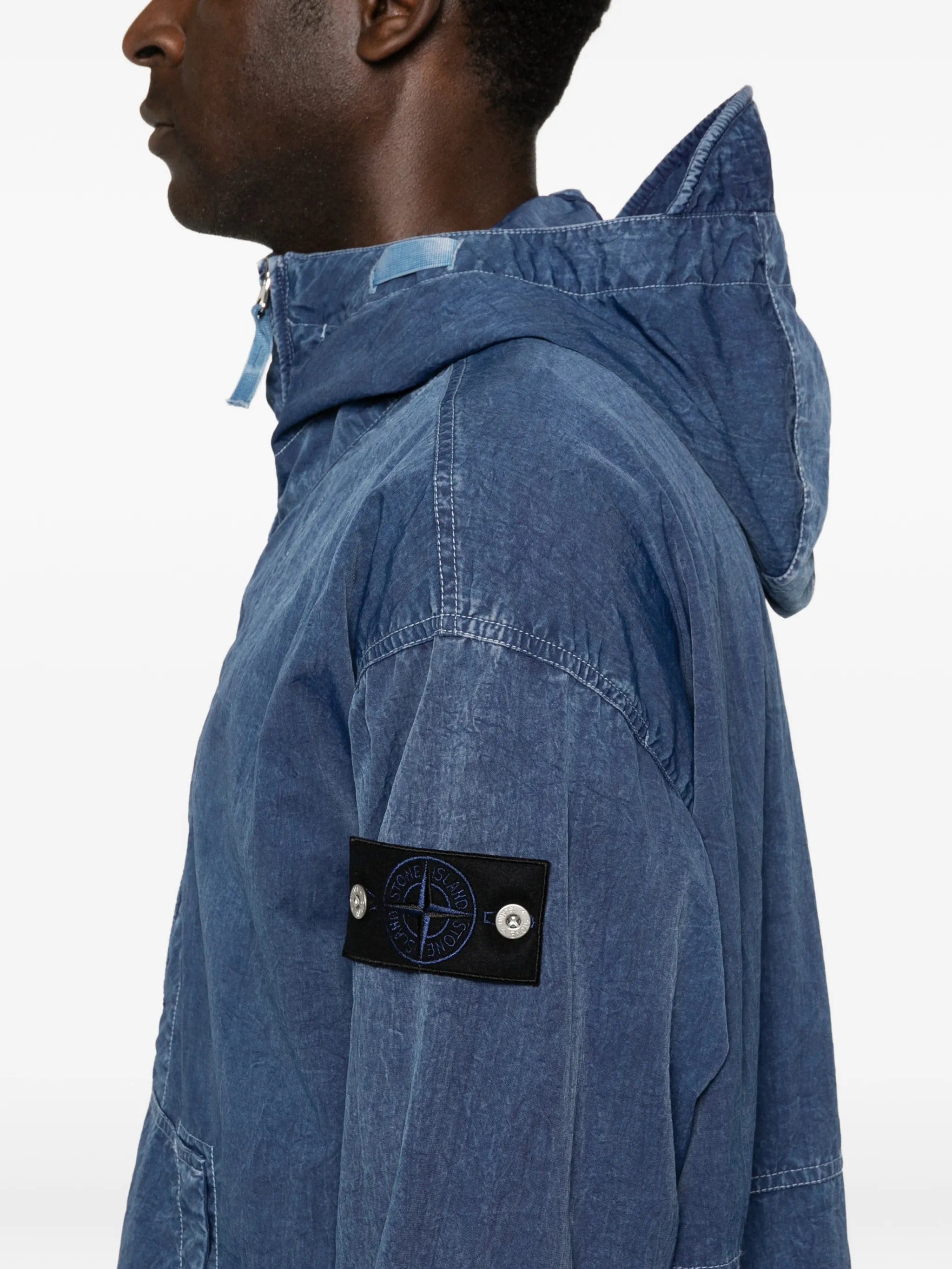 Stone Island hooded half - zip jacket
