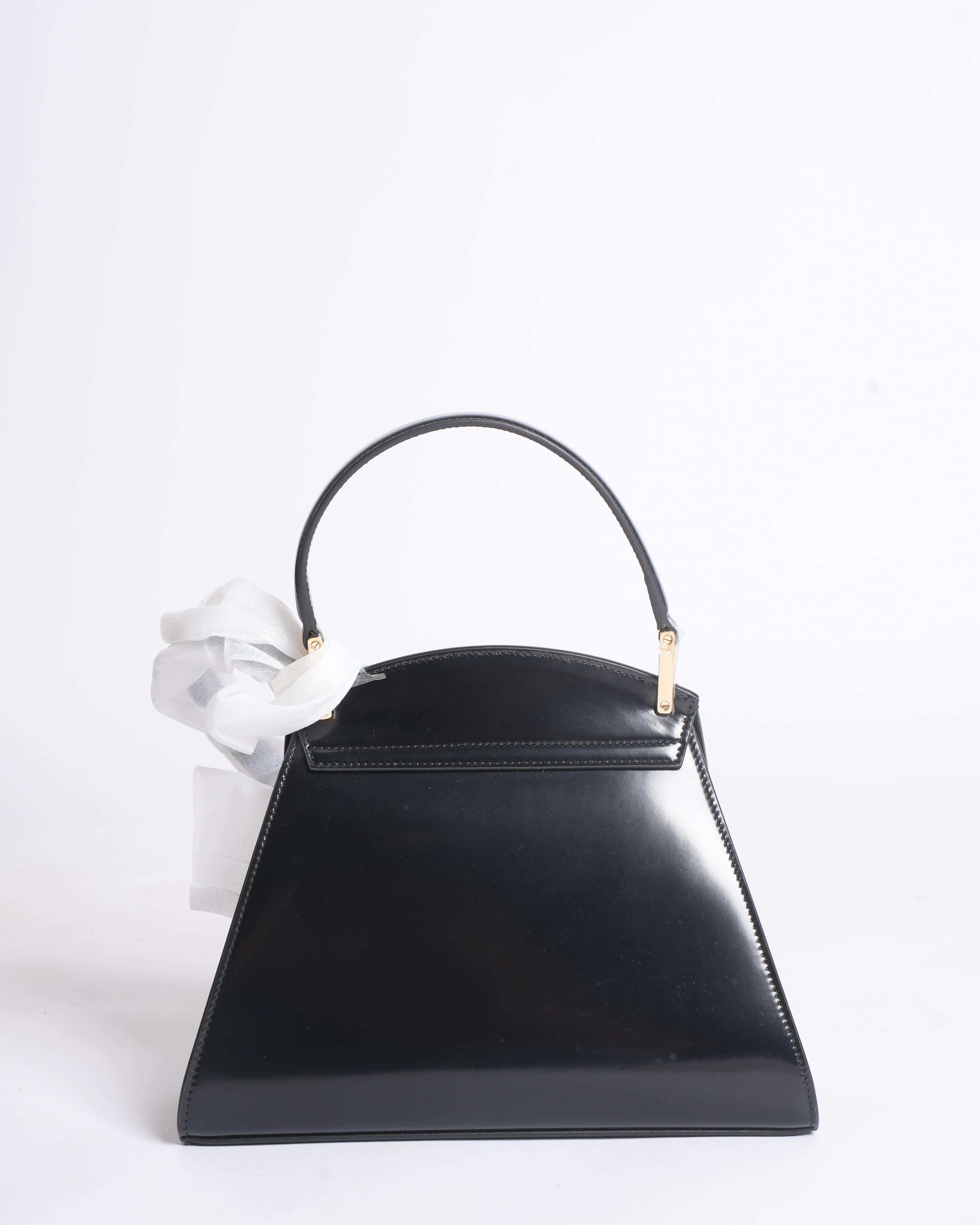 Salvatore Ferragamo New Salvatore Ferragamo Geometric Small Top Handle Bag with Crossbody Strap