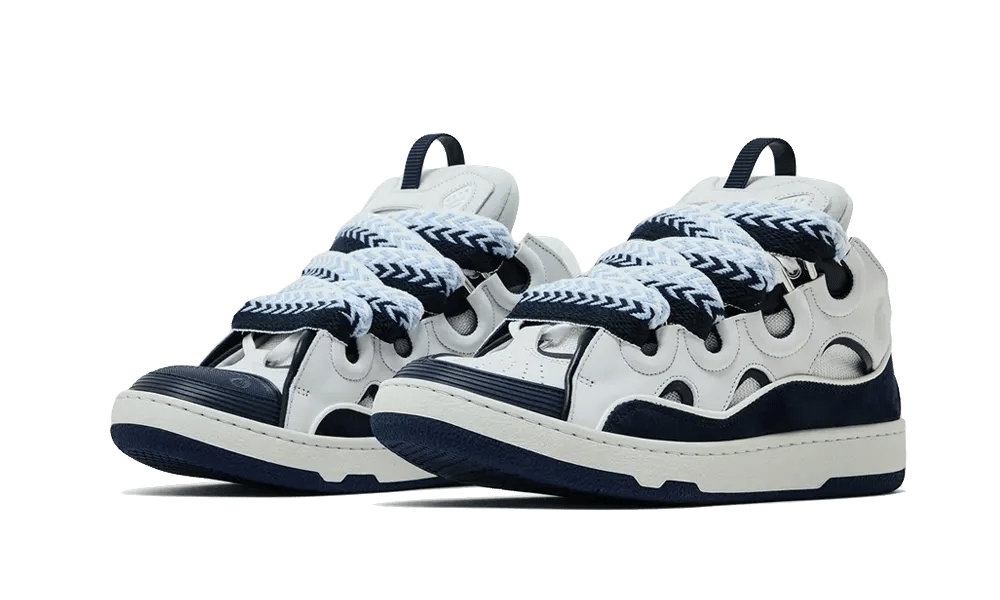 Lanvin Curb White Navy Blue