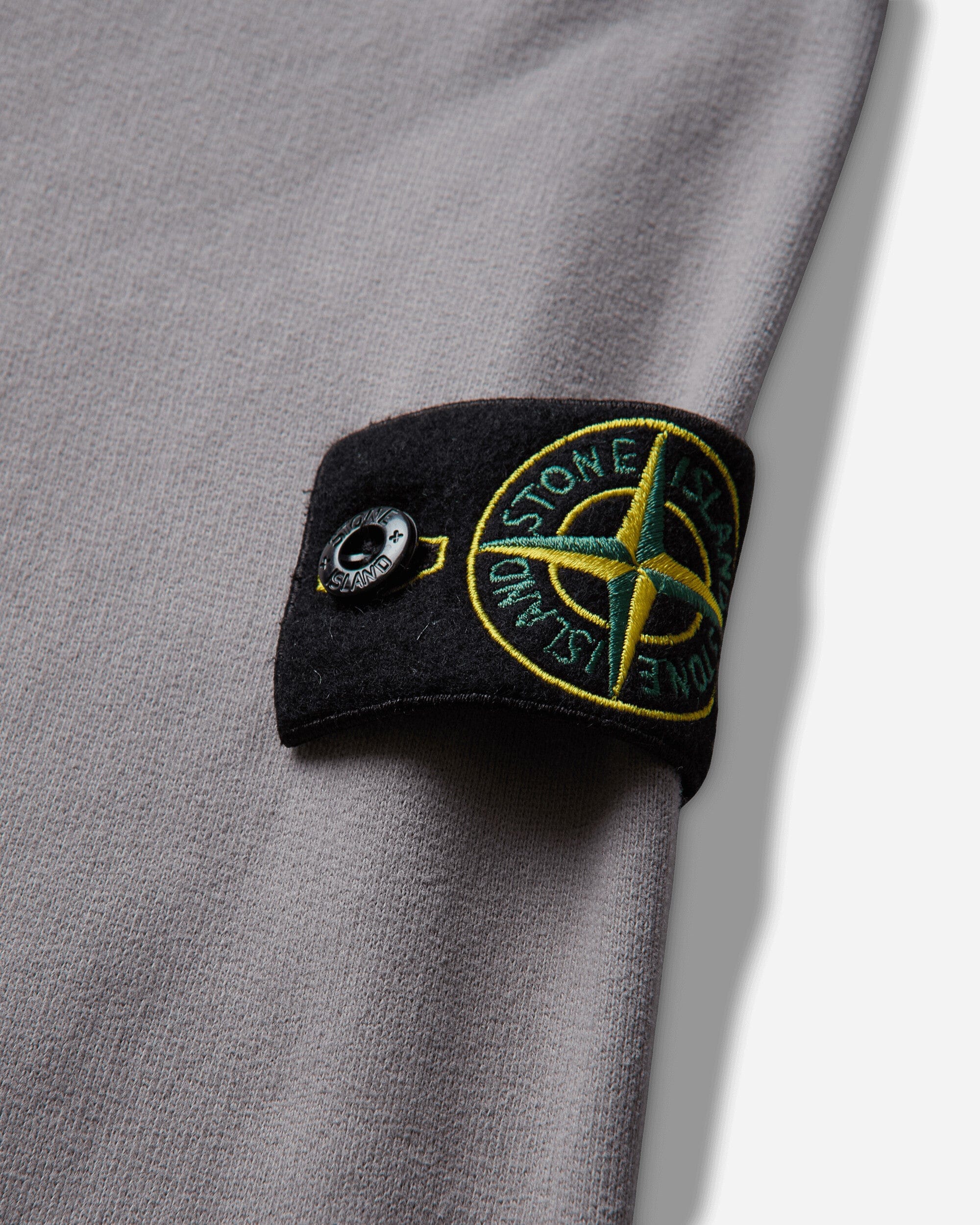 Stone Island Men's Organic Cotton Fleece Half - Zip Sweatshirt Grey