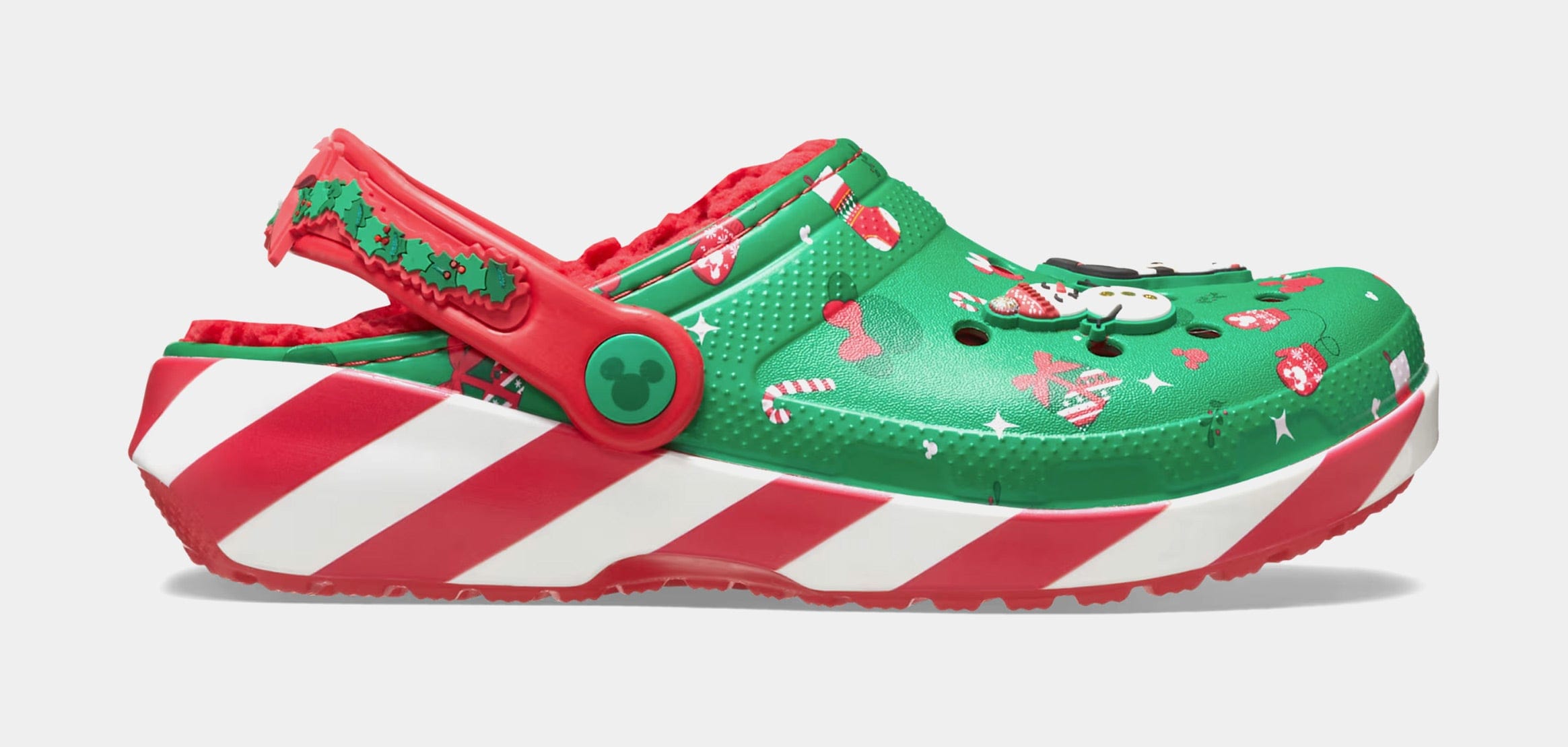 CROCS Disney Mickey Holiday Classic Clog Preschool/Grade School Sandals (Green/Red)