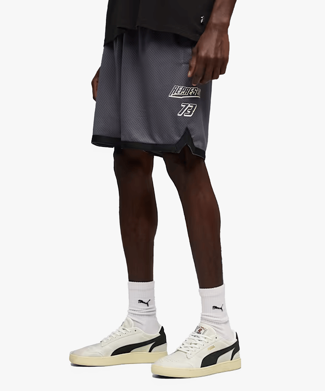 PUMA | REPRESENT OVERSIZED SHORTS { GALACTIC GRAY