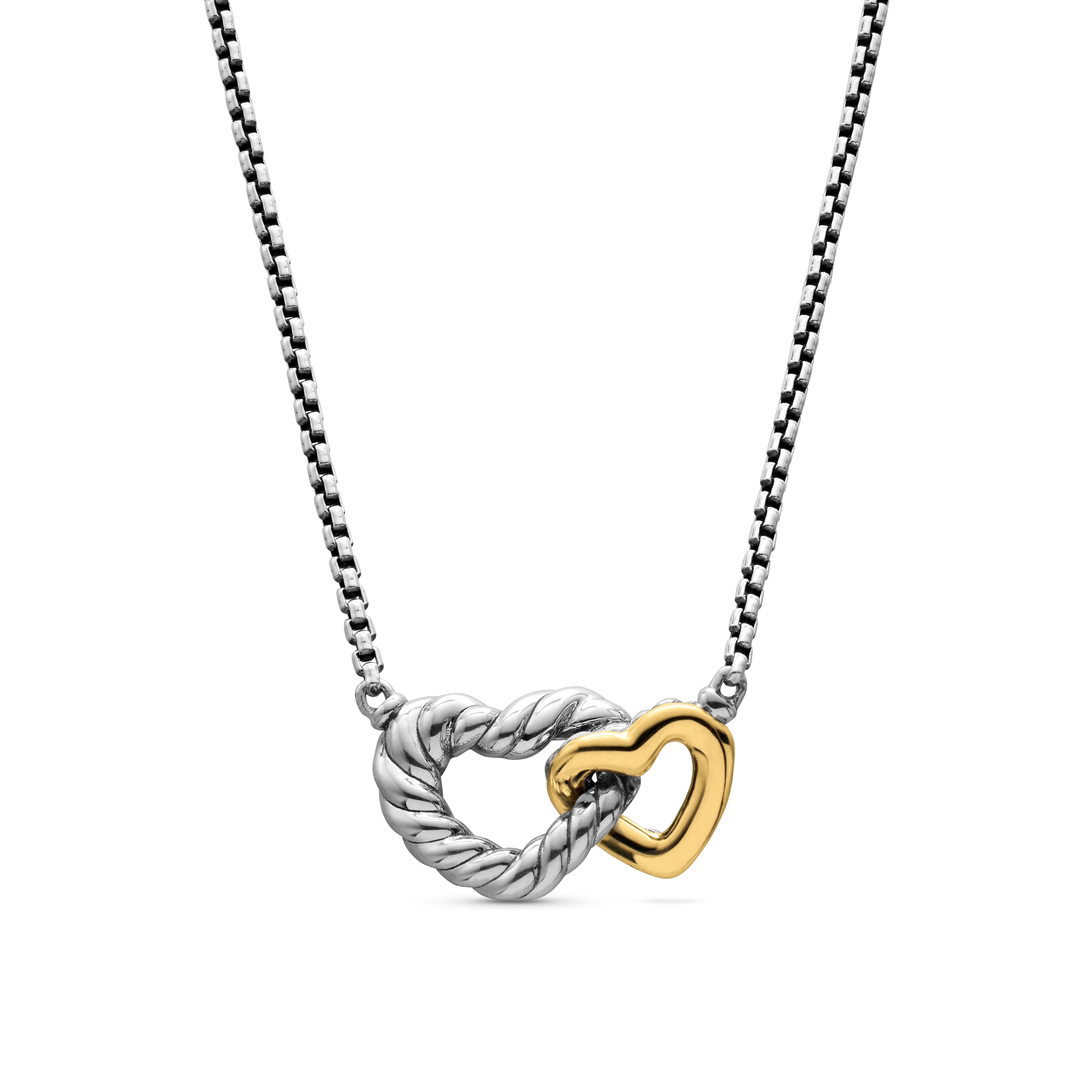 David Yurman Cable Collectibles® Collection Necklace in Sterling Silver and 18k Gold