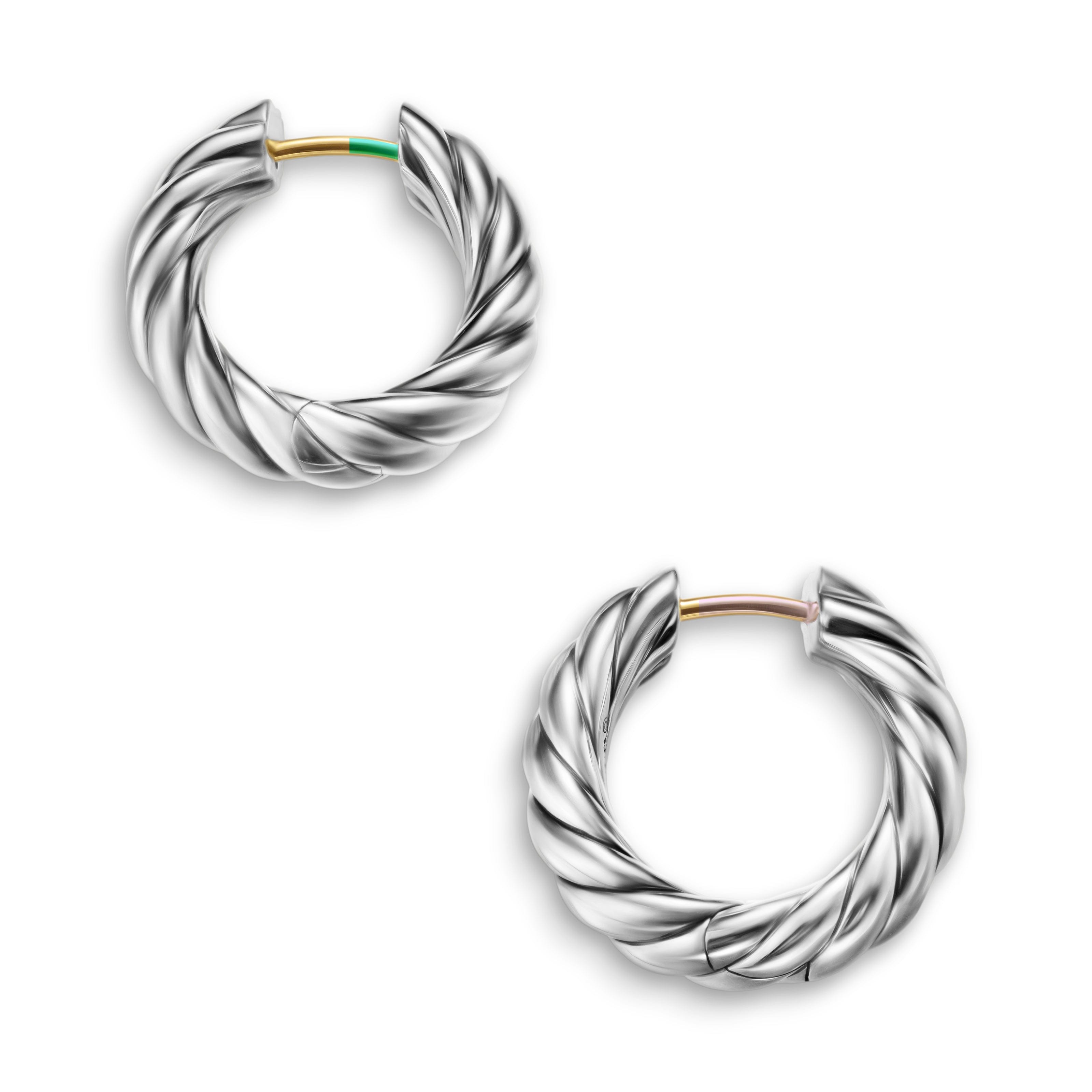David Yurman Sculpted Cable Collection Earring in Sterling Silver