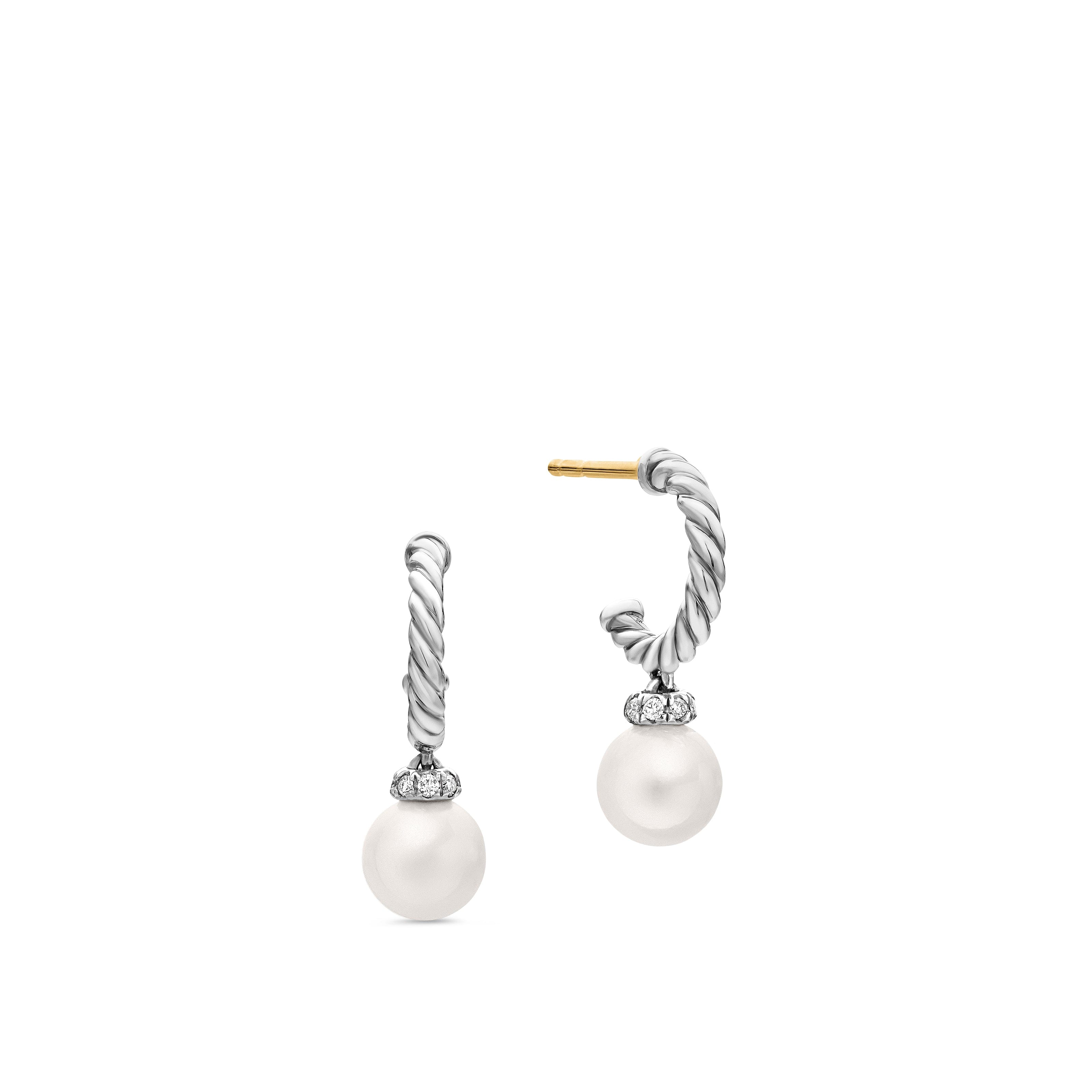 David Yurman Pearl Collection Earring in Sterling Silver