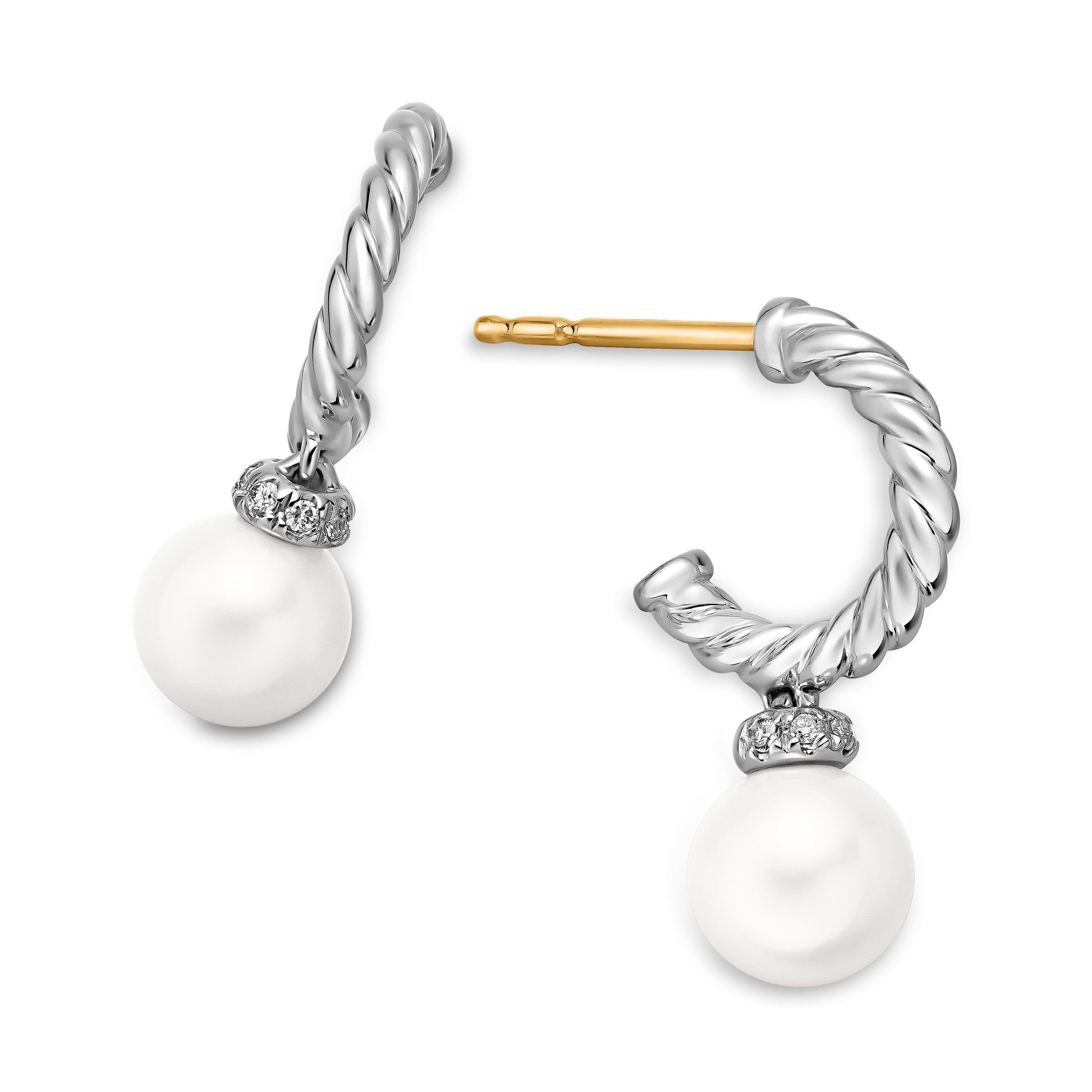 David Yurman Pearl Collection Earring in Sterling Silver