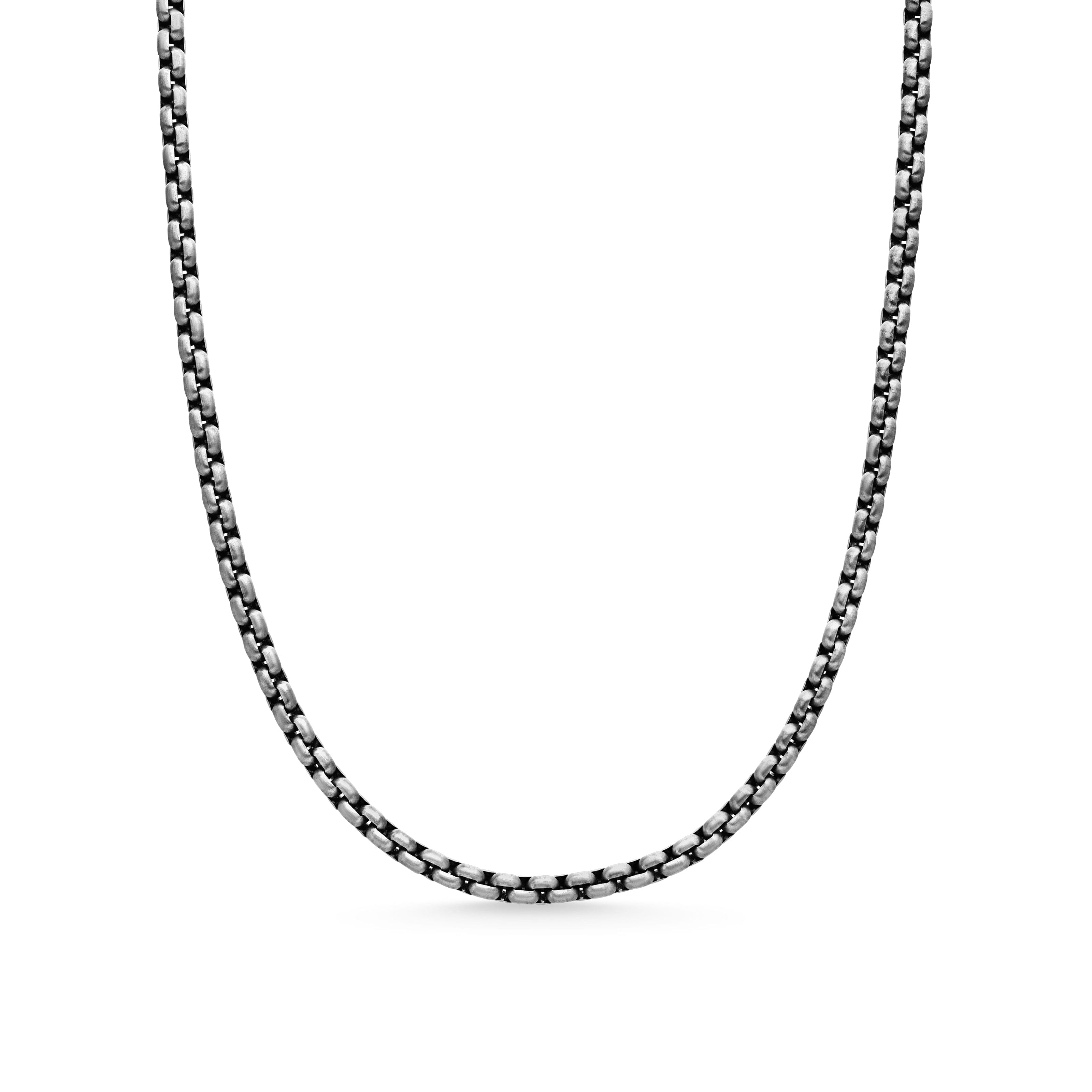 David Yurman Chain Collection Necklace in Grey Titantium with Sterling Silver