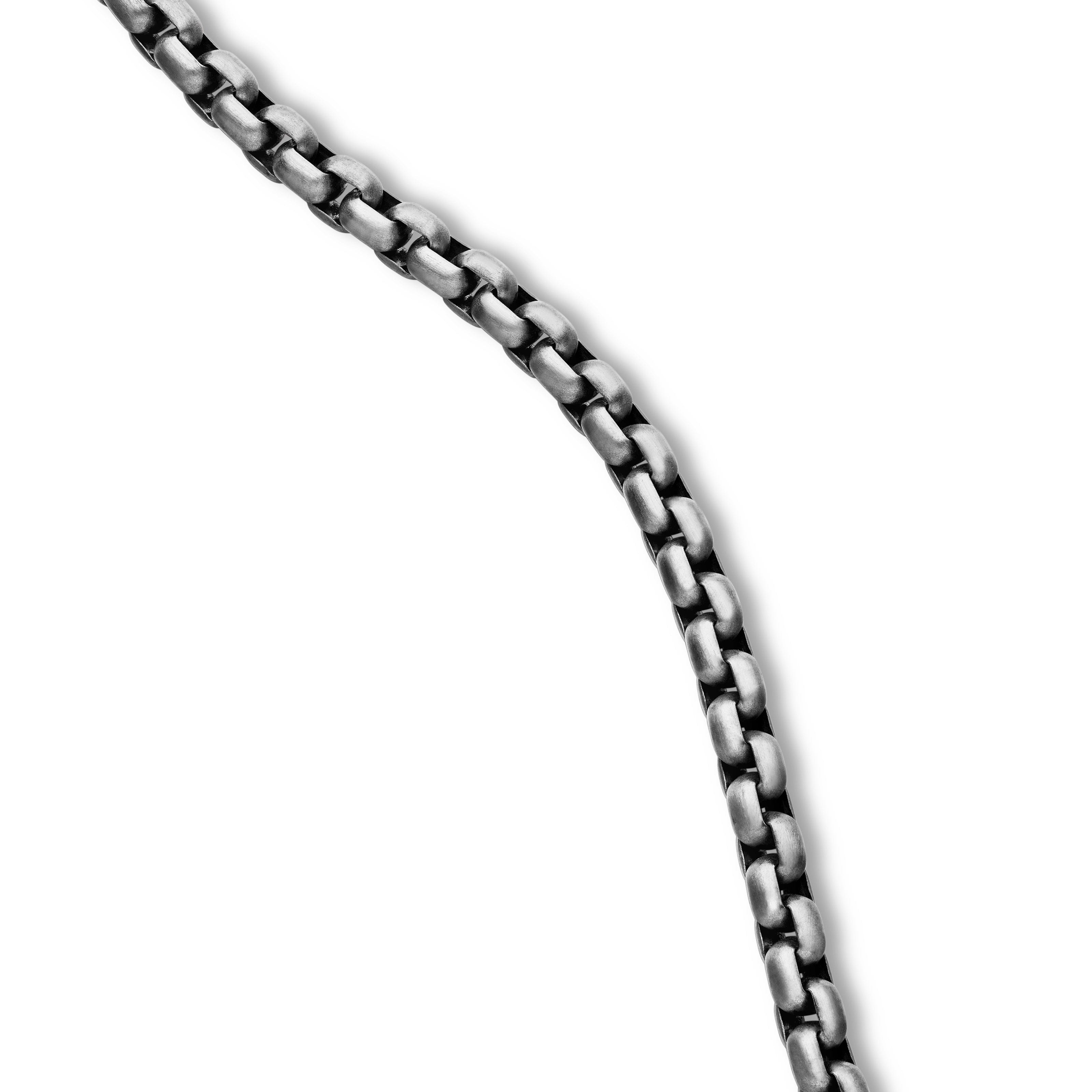 David Yurman Chain Collection Necklace in Grey Titantium with Sterling Silver
