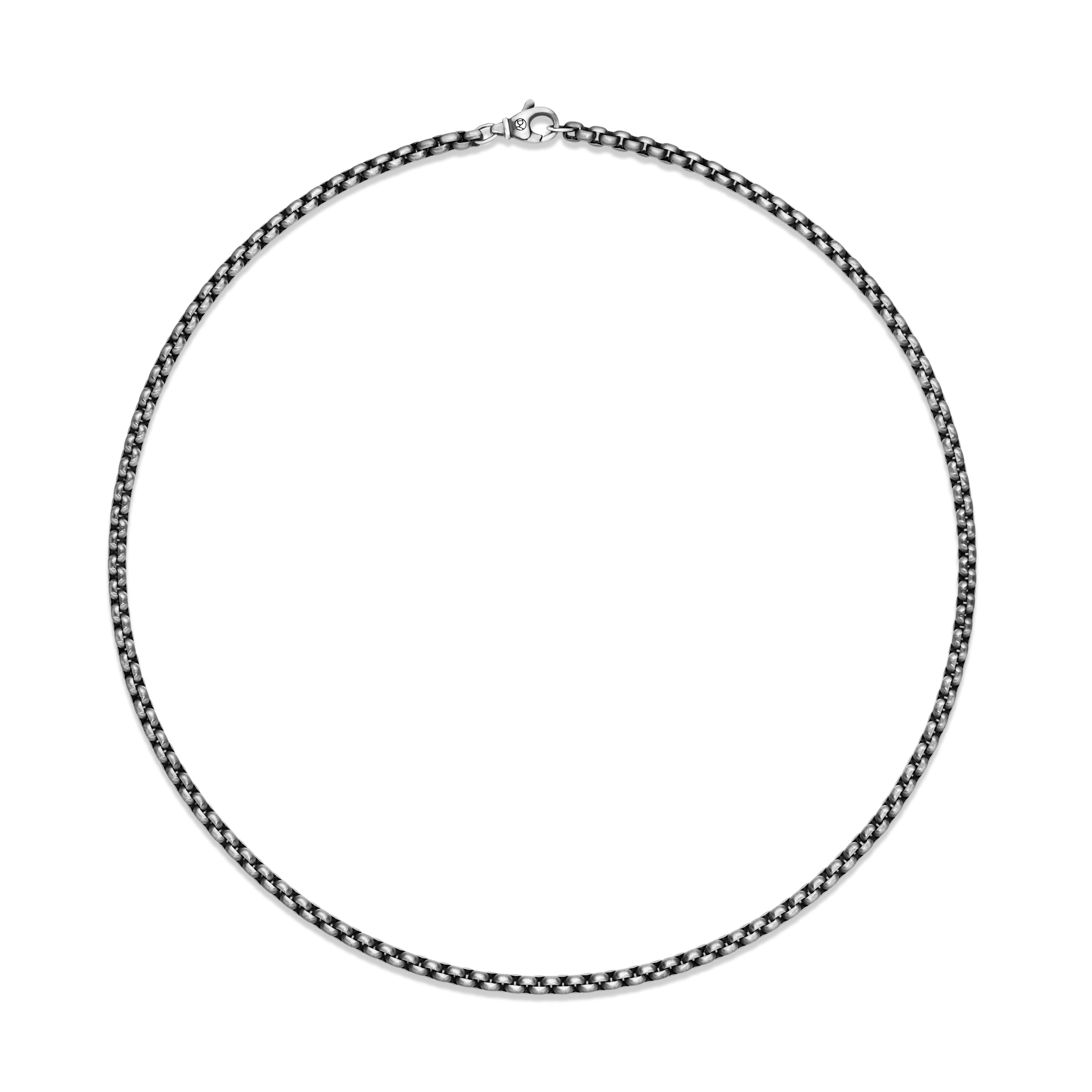 David Yurman Chain Collection Necklace in Grey Titantium with Sterling Silver