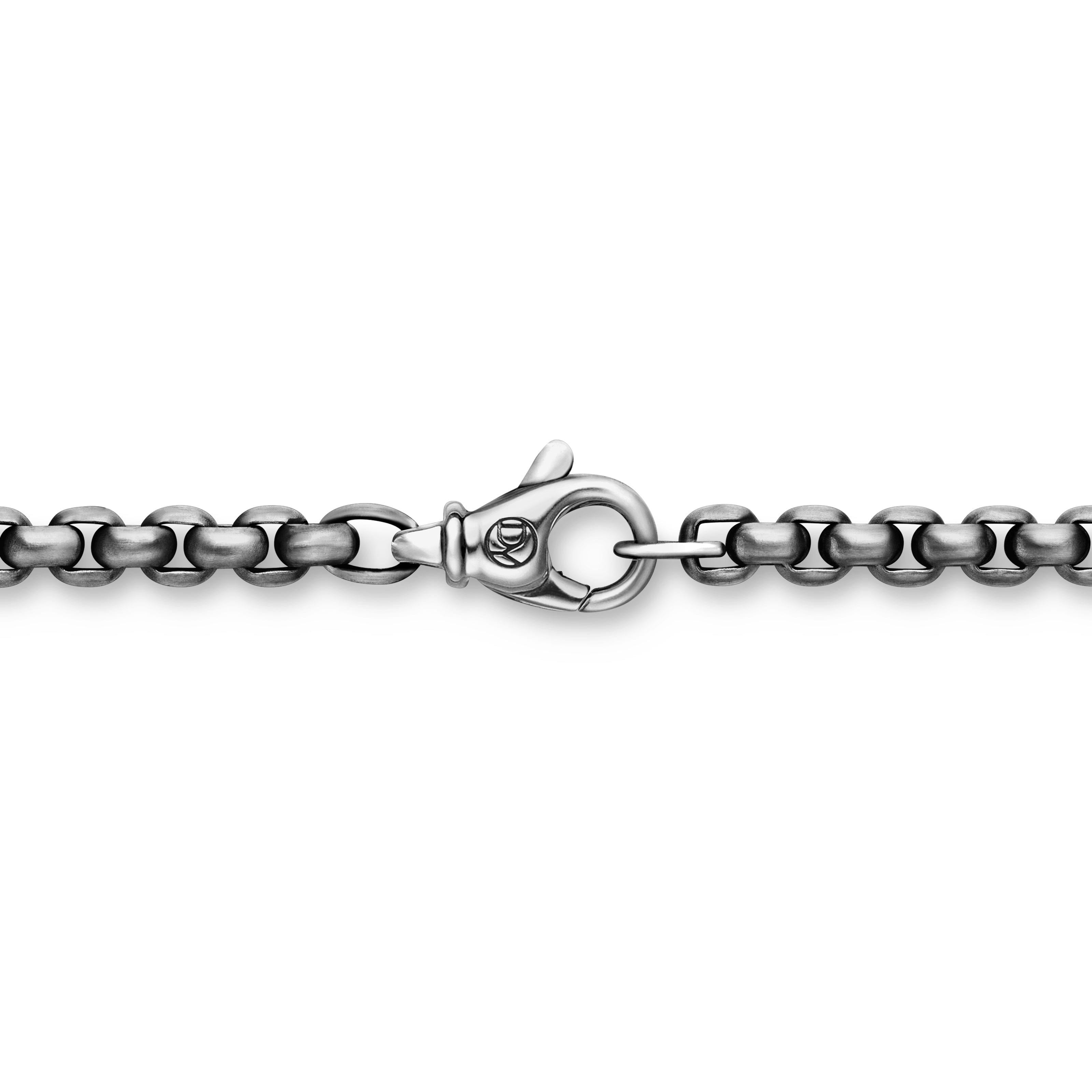 David Yurman Chain Collection Necklace in Grey Titantium with Sterling Silver