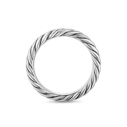 David Yurman Cable Band Ring in Sterling Silver, 3.4 mm, Size 6