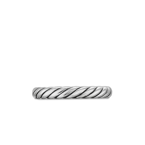 David Yurman Cable Band Ring in Sterling Silver, 3.4 mm, Size 7