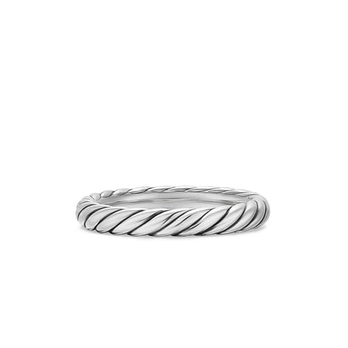 David Yurman Cable Band Ring in Sterling Silver, 3.4 mm, Size 7