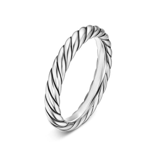 David Yurman Cable Band Ring in Sterling Silver, 3.4 mm, Size 7