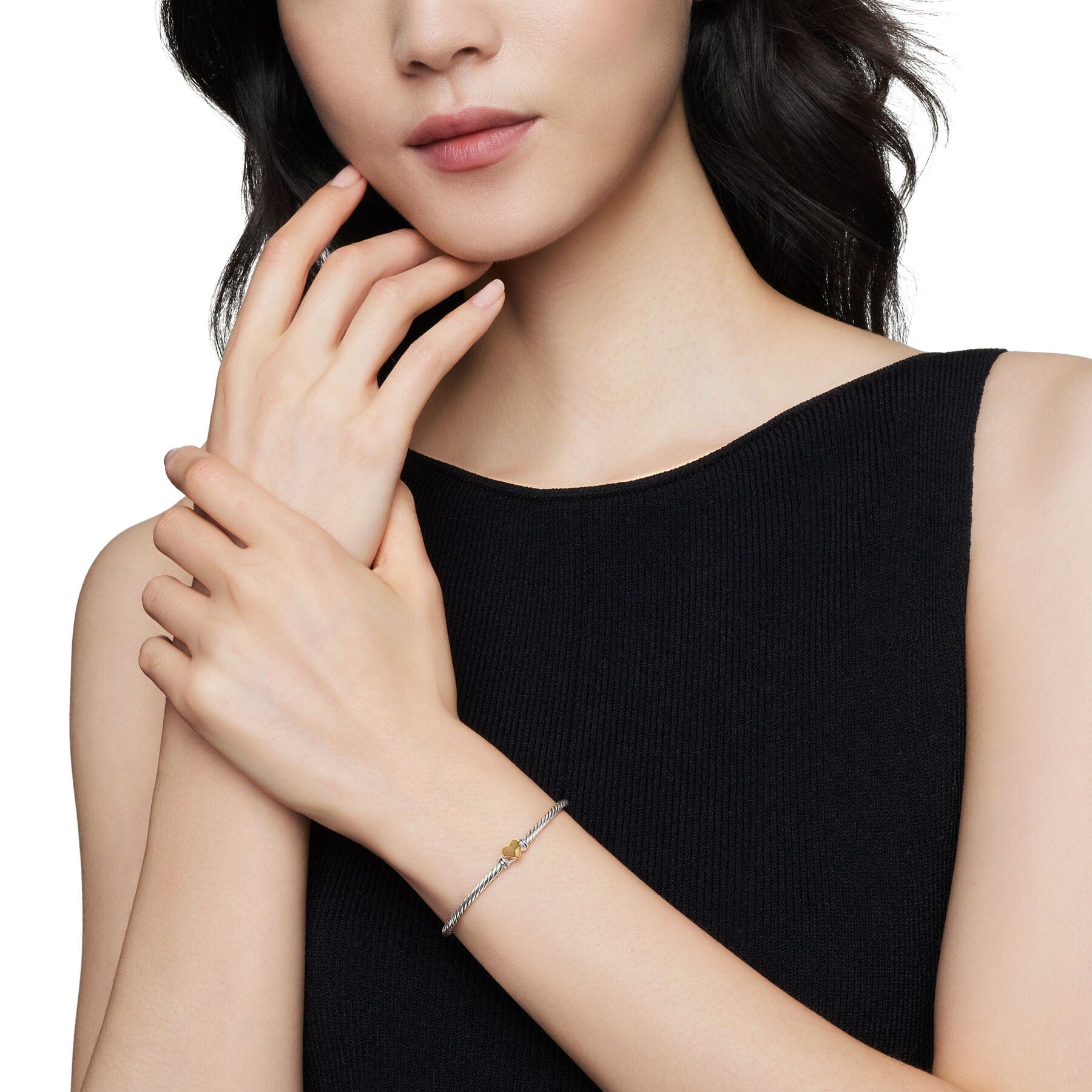David Yurman The Cable Collection® Bracelet in Silver and 18 - Karat Yellow Gold