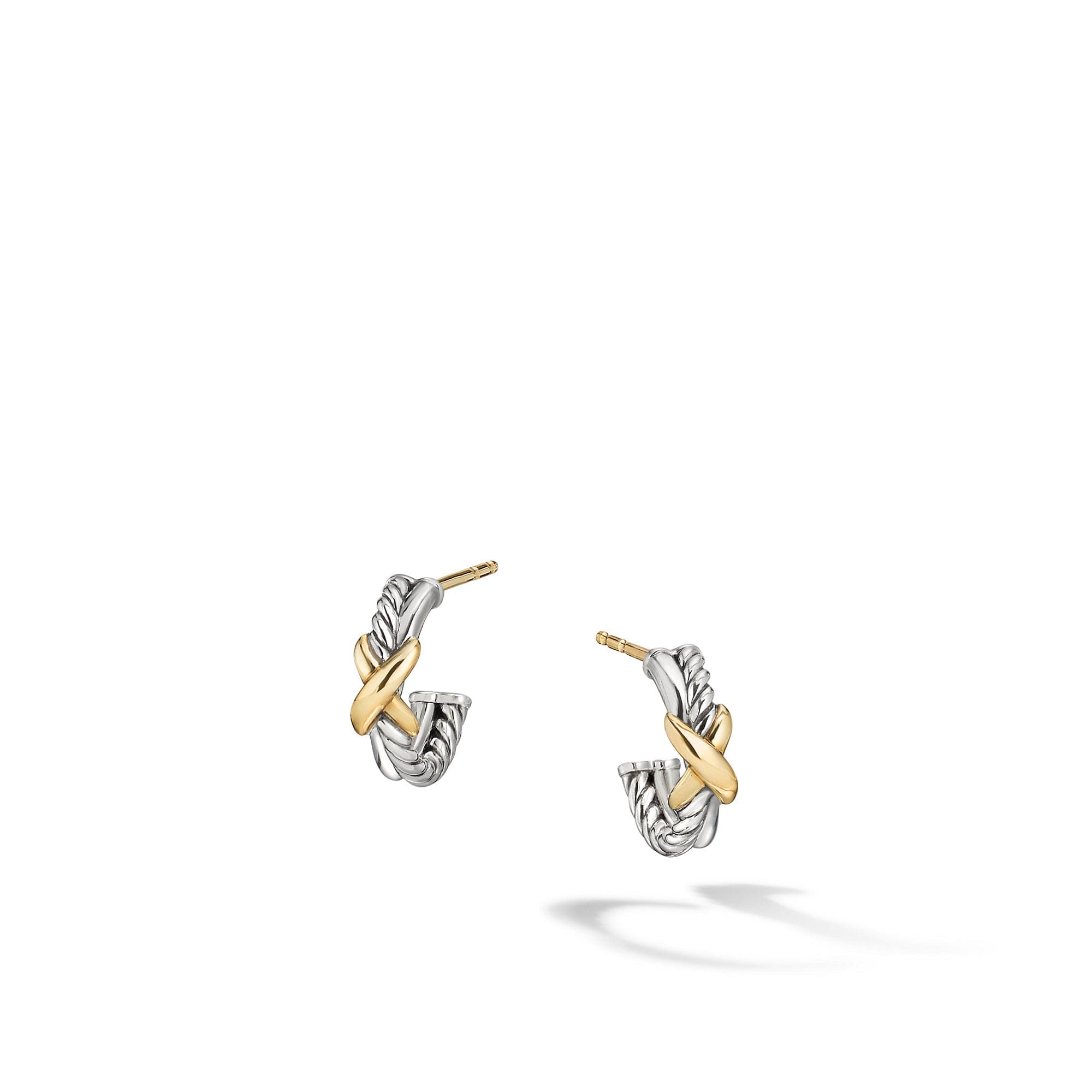David Yurman The x Collection Earring in Silver and 18 - Karat Yellow Gold