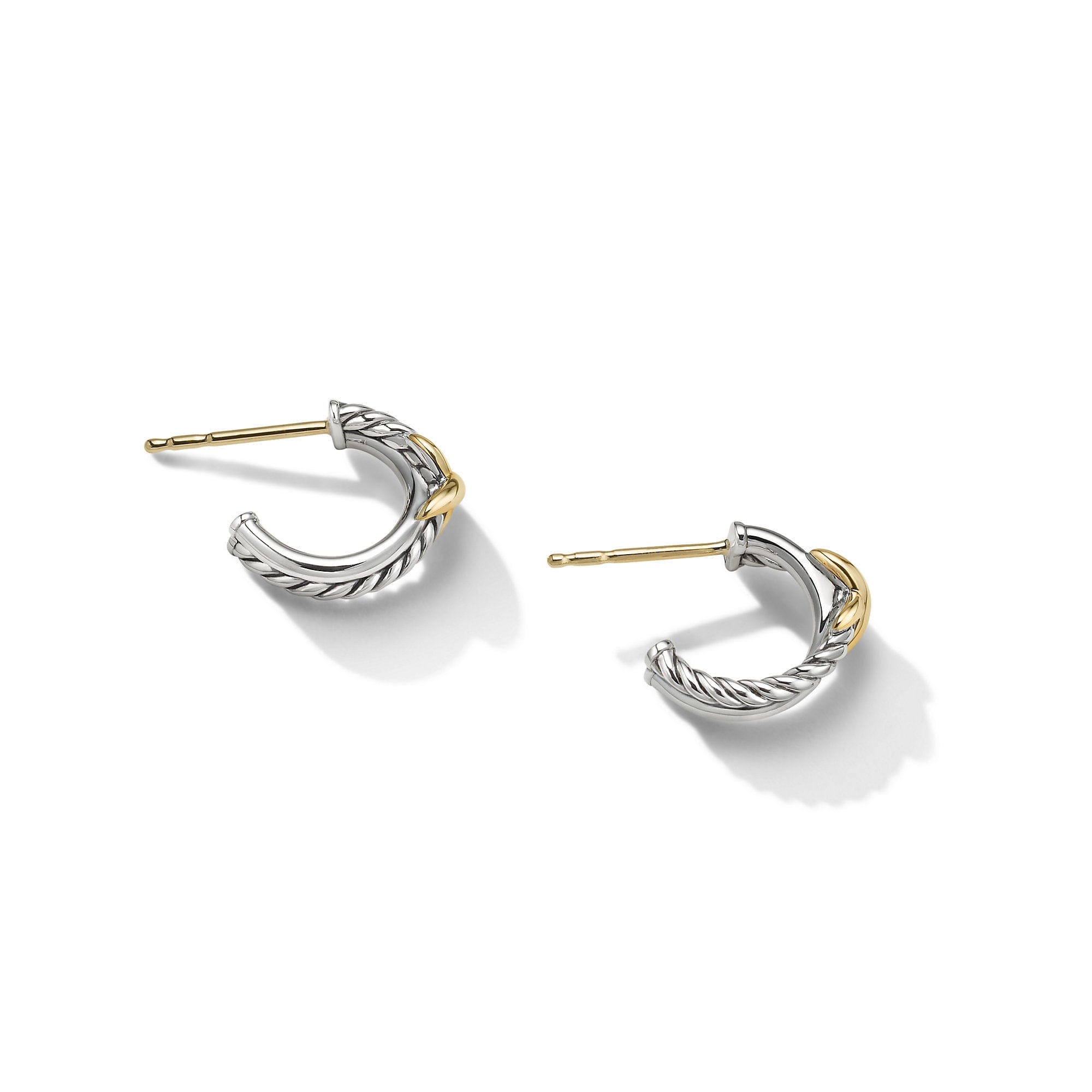 David Yurman The x Collection Earring in Silver and 18 - Karat Yellow Gold