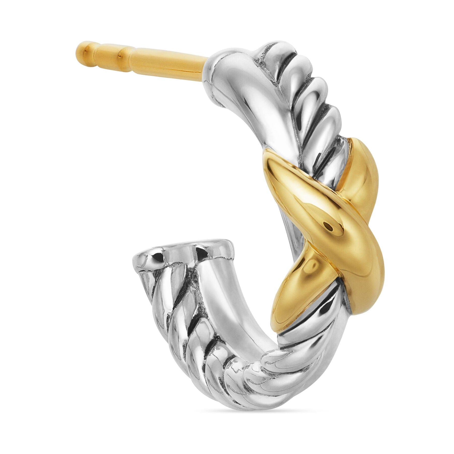 David Yurman The x Collection Earring in Silver and 18 - Karat Yellow Gold