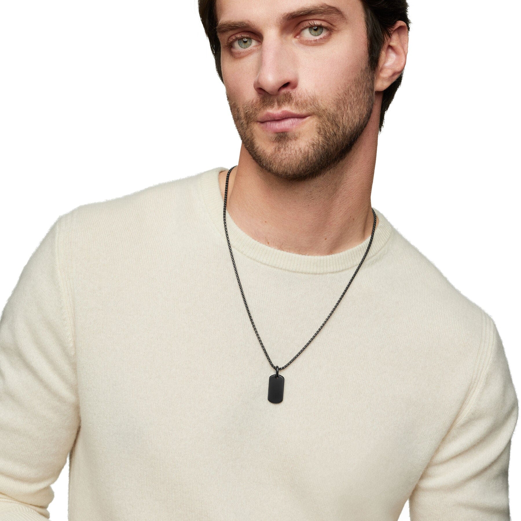 David Yurman The Chevron Collection Pendant in Black Titanium