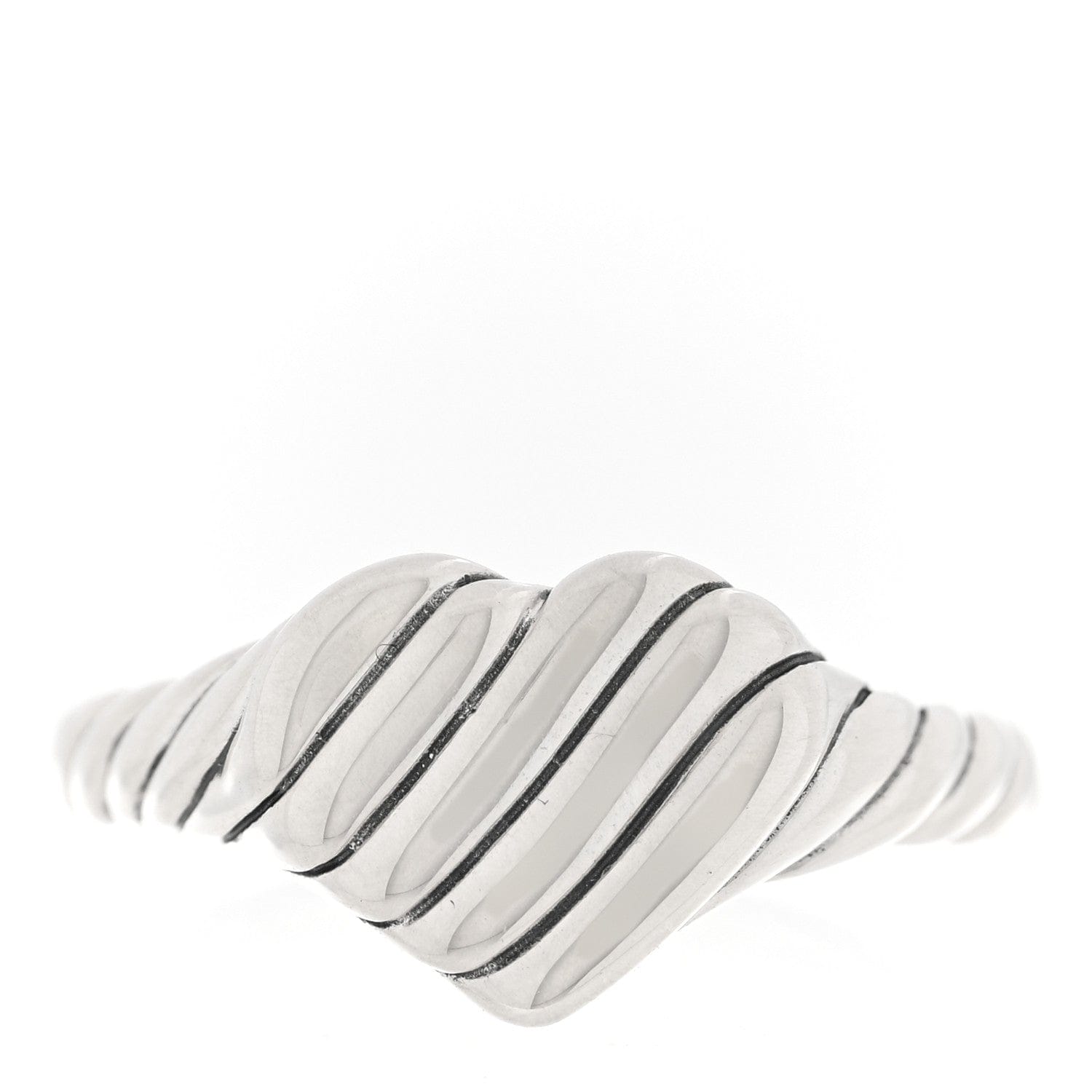 David Yurman Sterling Silver Sculpted Heart Pinky Ring 46 3.75