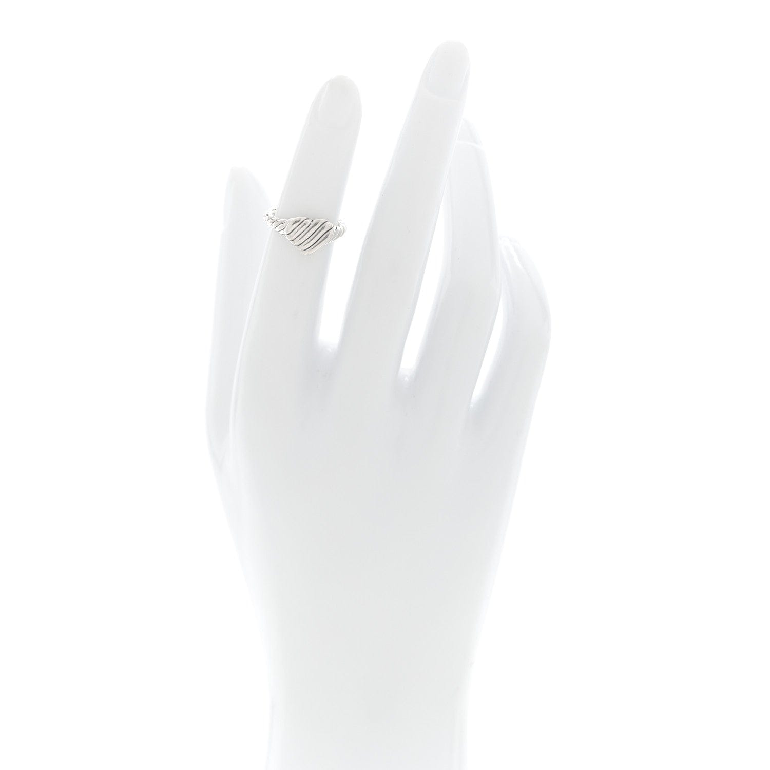 David Yurman Sterling Silver Sculpted Heart Pinky Ring 46 3.75